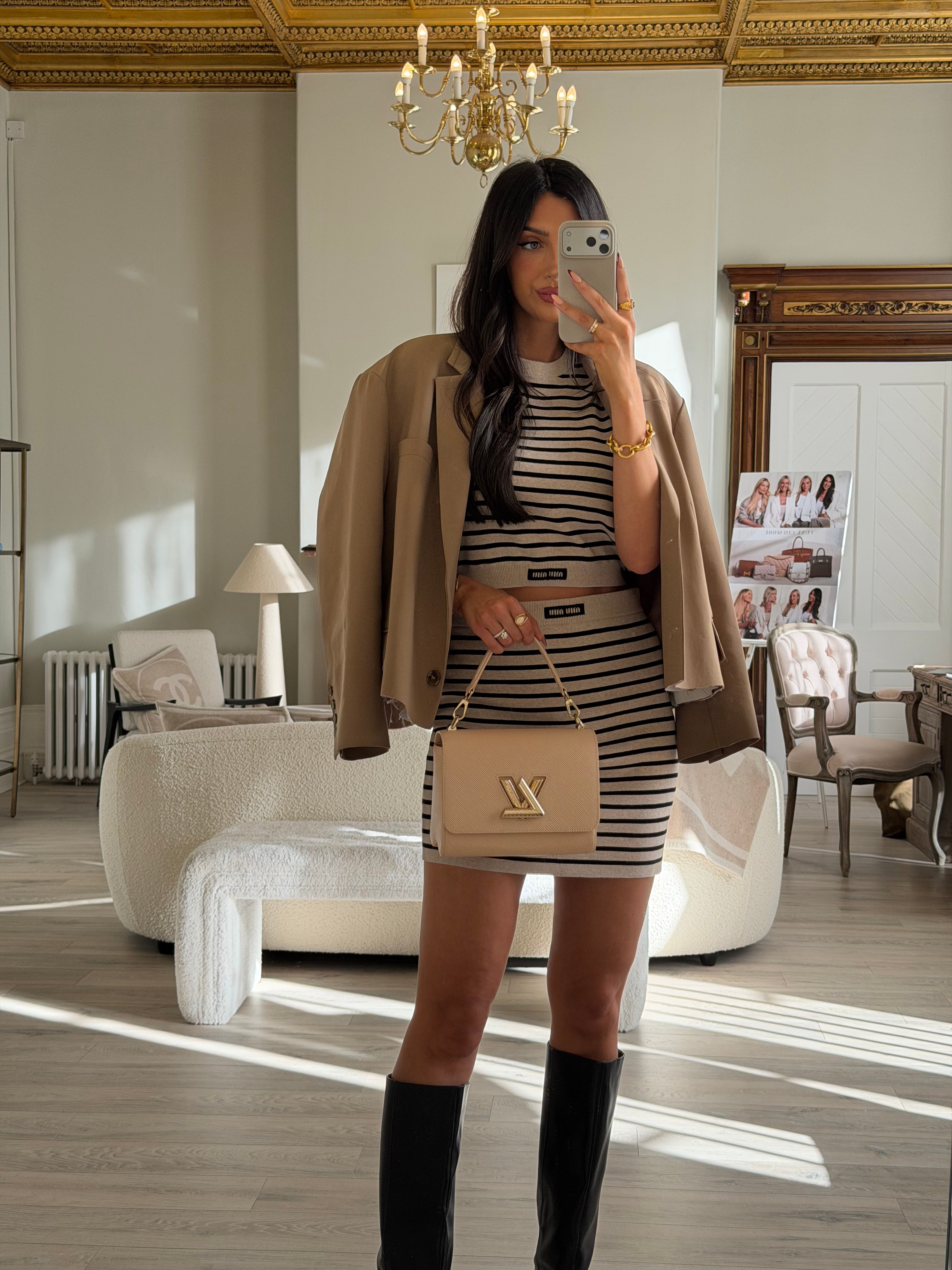 Louis Vuitton Twist MM Bag In Blush Pink Epi Leather