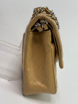 Chanel Medium Classic Double Flap Beige Lambskin With SHW