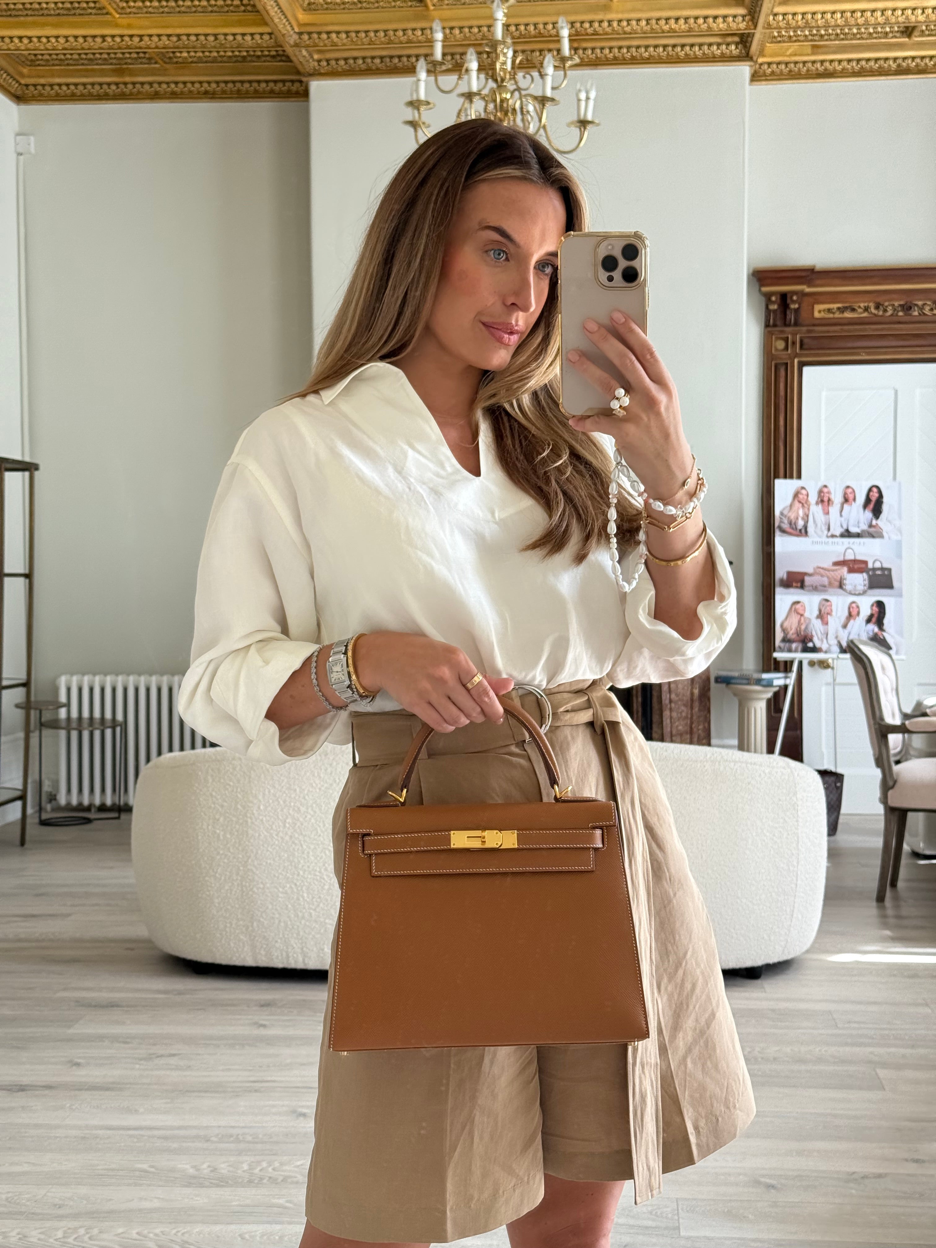 Authentic Pre Loved Hermès Kelly 28 Gold Sellier Epsom Leather With Gold Hardware Excellent Condition