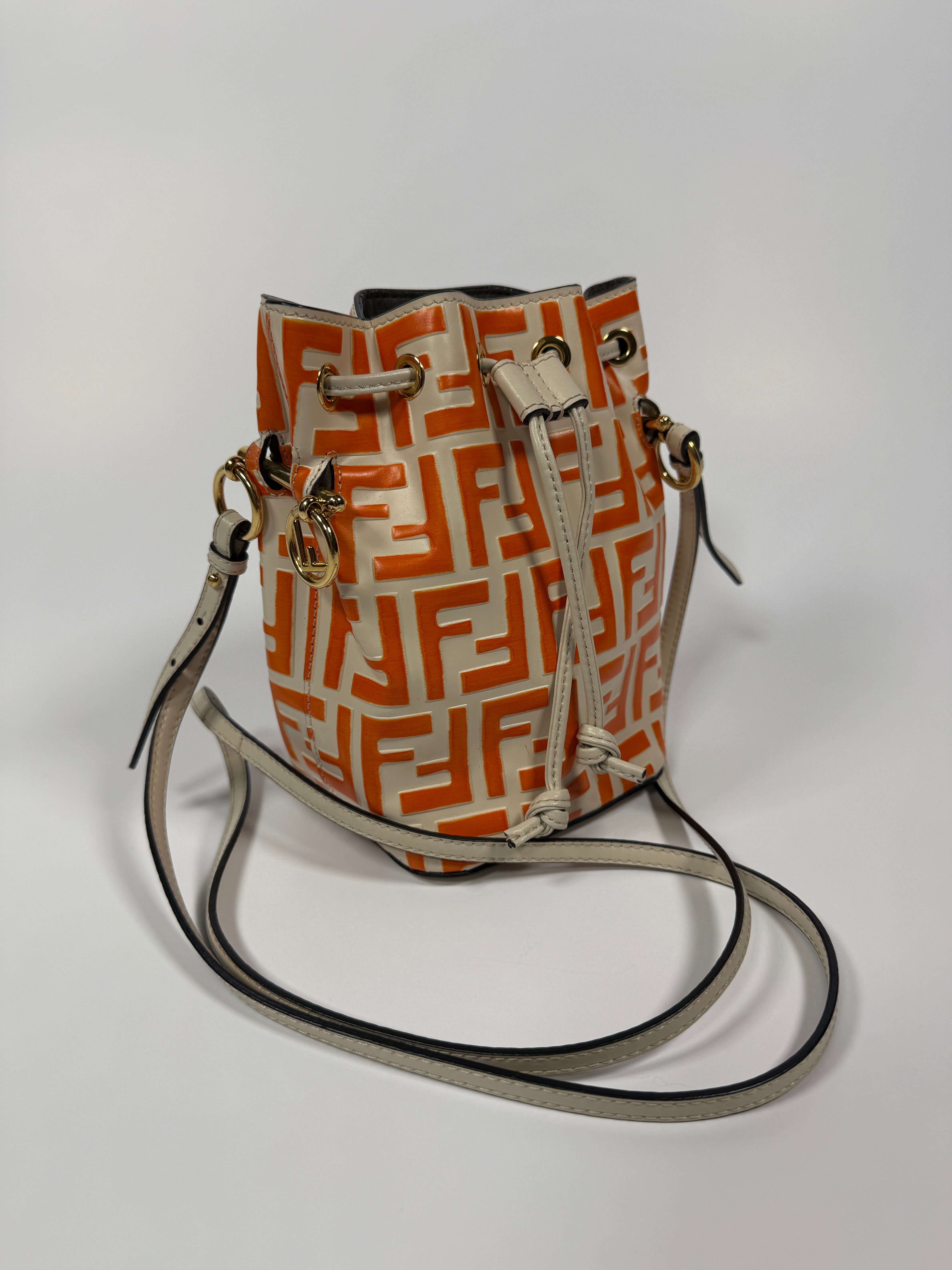 Fendi Mini Mon Tresor Bucket Bag orange
