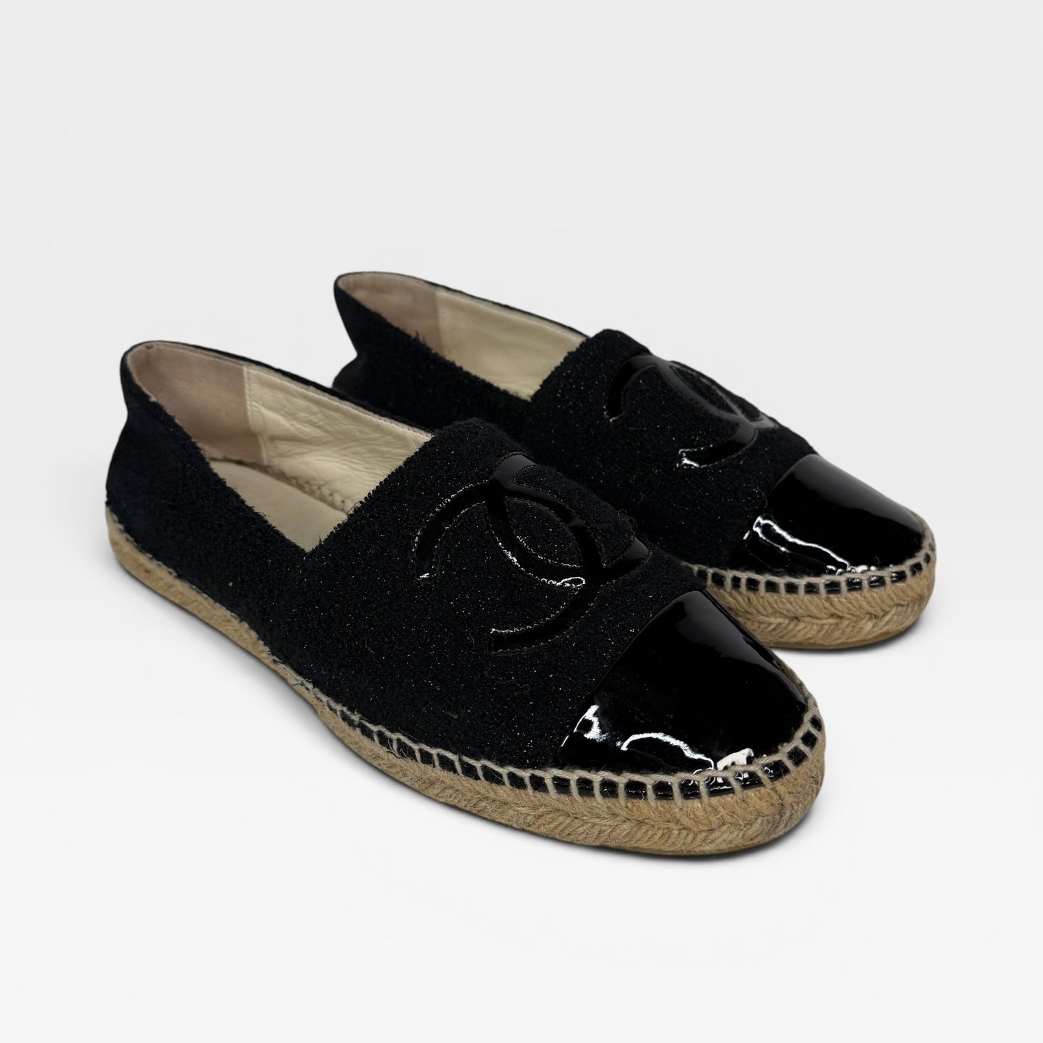 Chanel Black Espadrilles (Size 38/UK5)