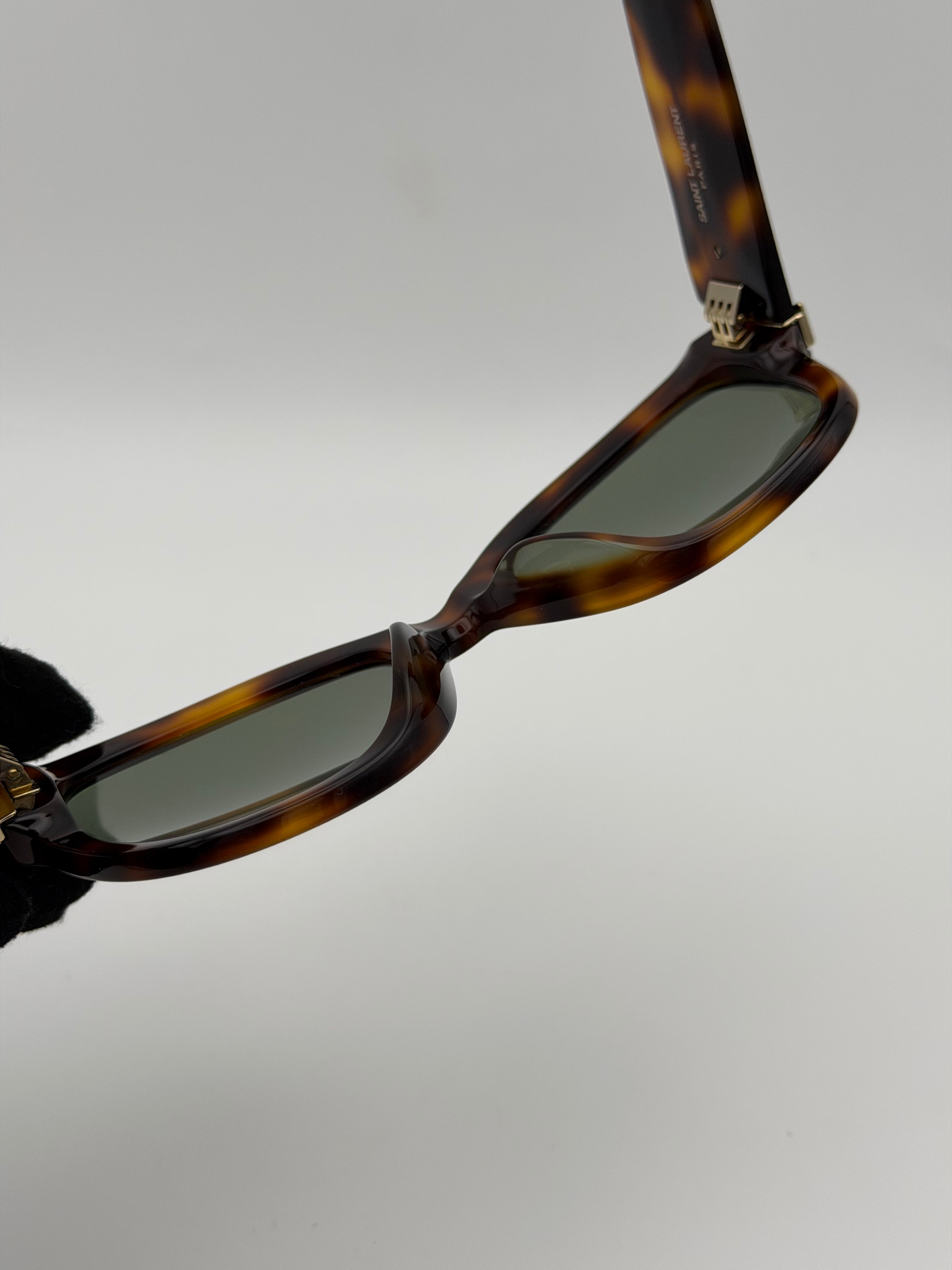Saint Laurent Oversized Sunglasses With Pale Gold Hardware. Authentic and preloved in excellent condition