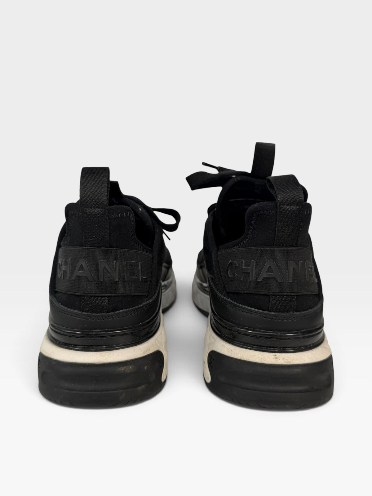 Chanel Black Sneakers (Size 39/UK6) 100% authentic and preloved in excellent condition