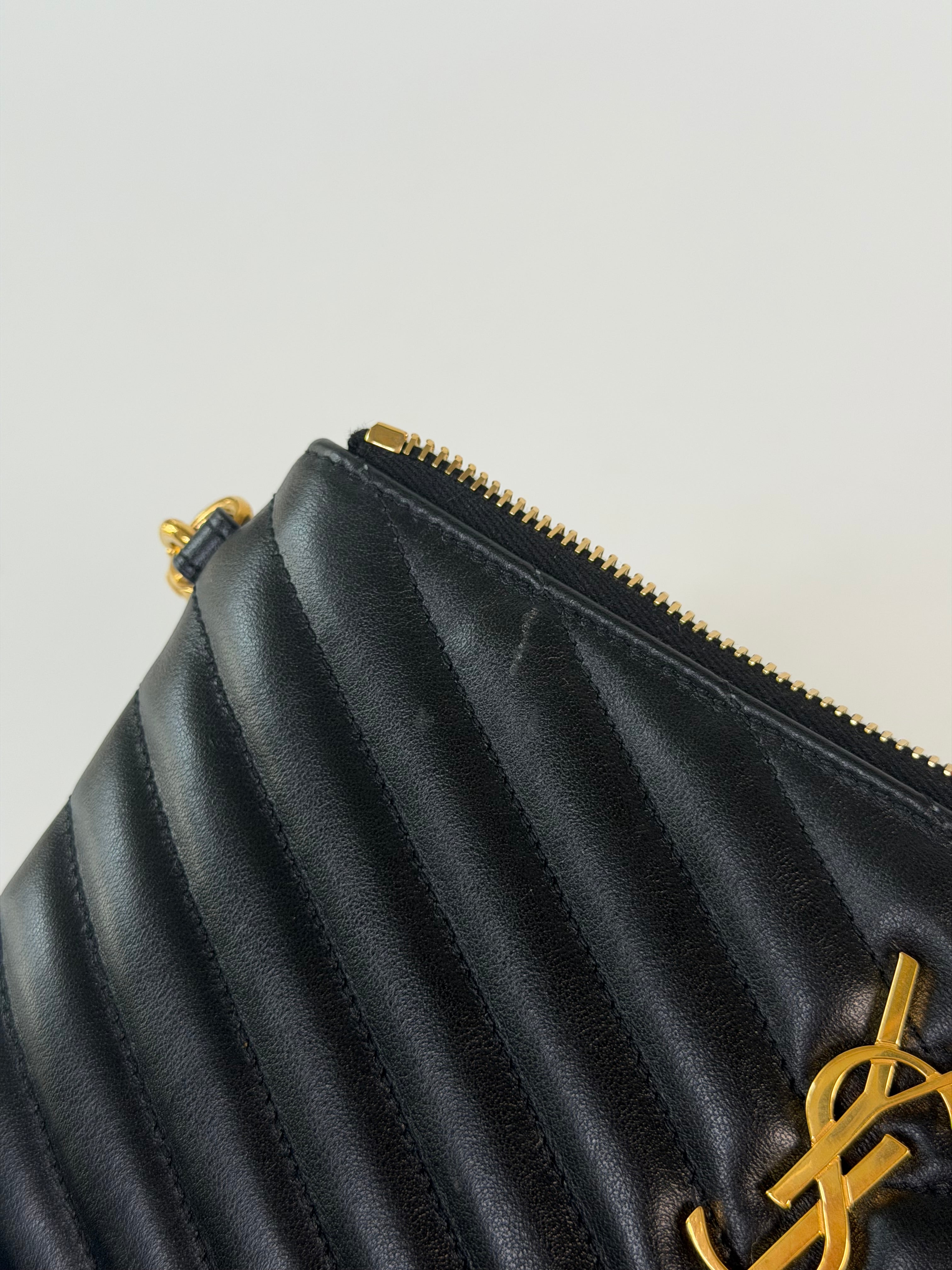 Saint Laurent Cassandre Matelassé Leather Pouch