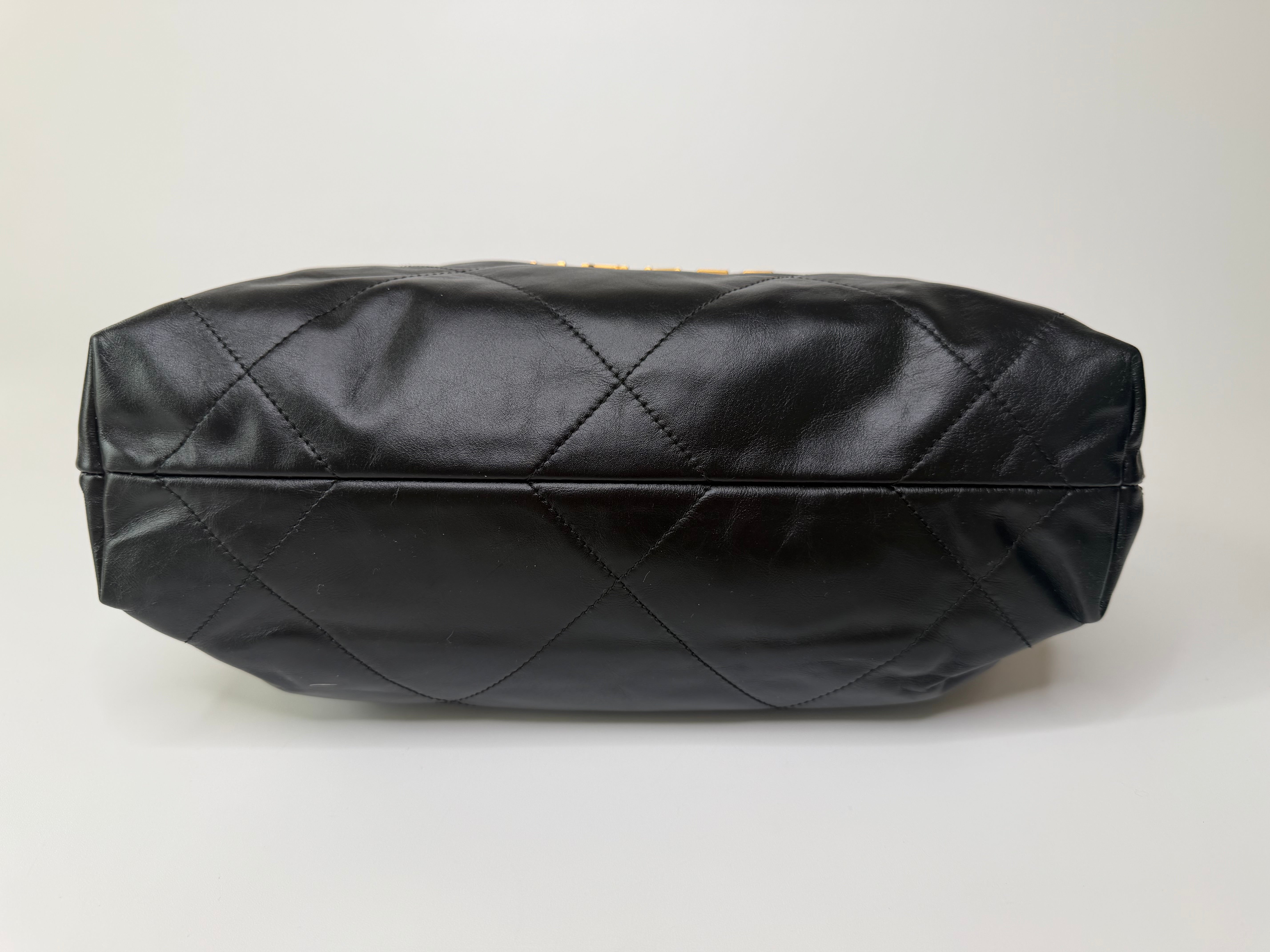 Leather With Aged Gold Hardware in excellent condition 100% authentic and preloved