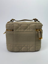 Christian Dior Cannage Lambskin Small Dior Vanity Case