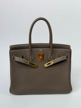 Hermès Birkin 30 In Etoupe Togo Leather With GHW