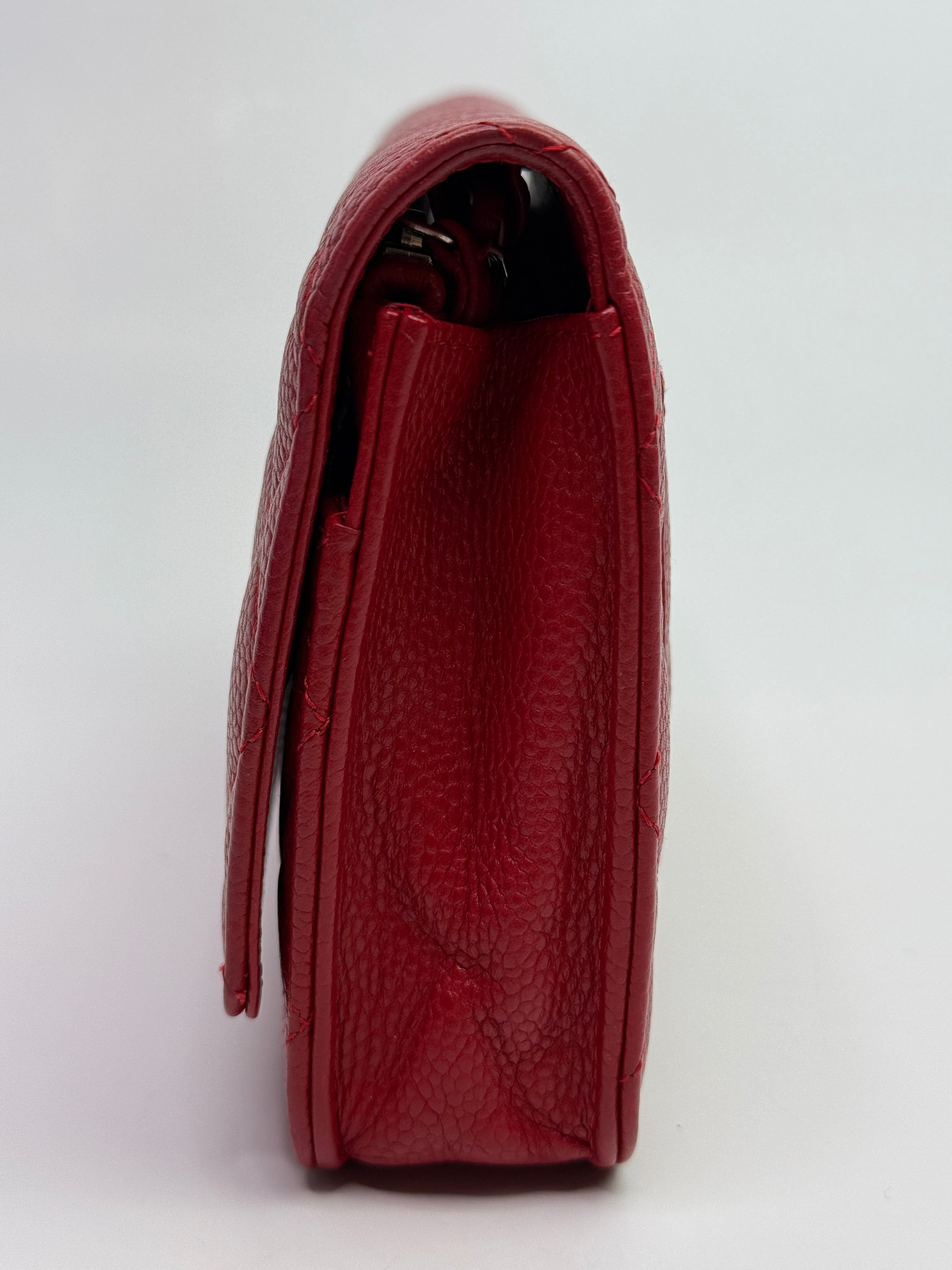 Chanel Wallet On Chain Red Caviar Leather With SHW