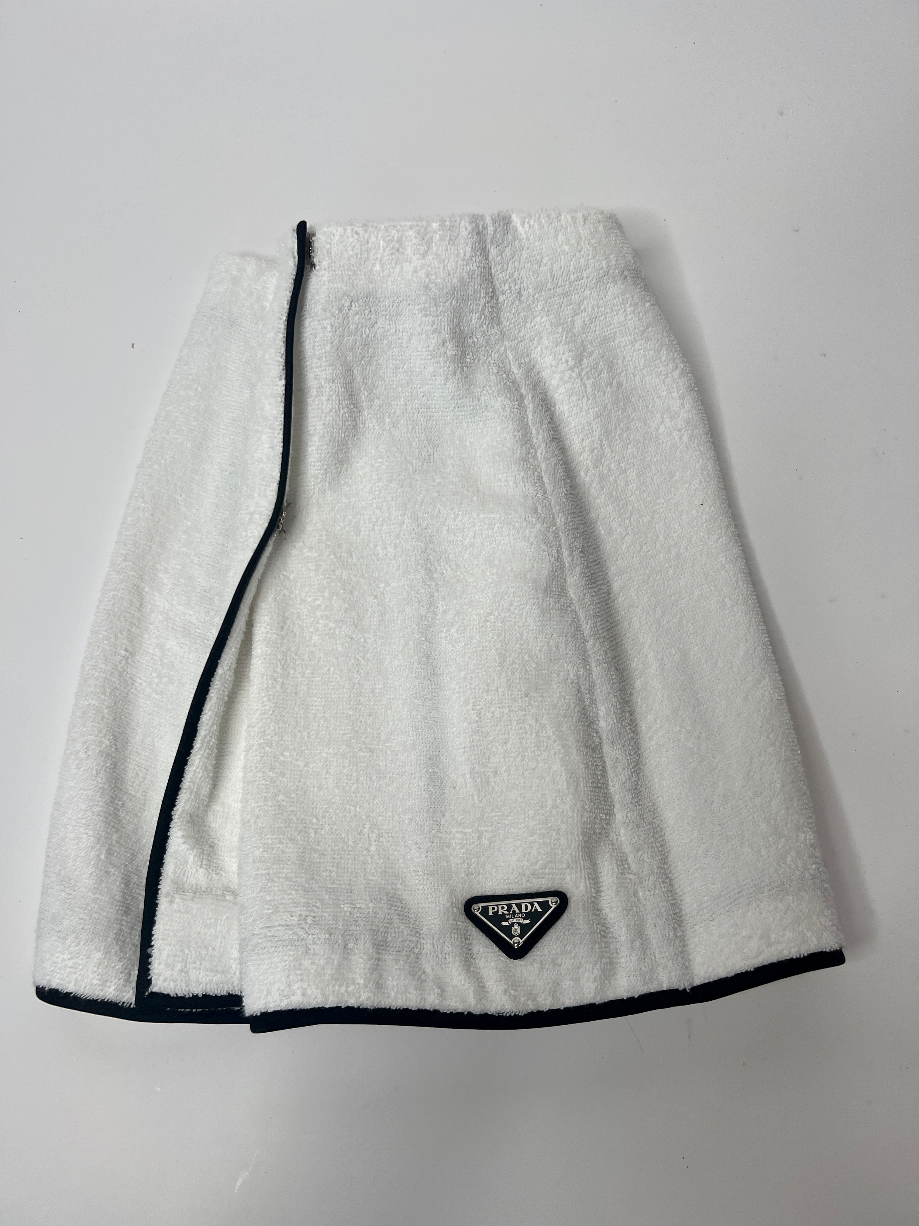 Prada White Toweling Skirt (Size 42/UK 10)