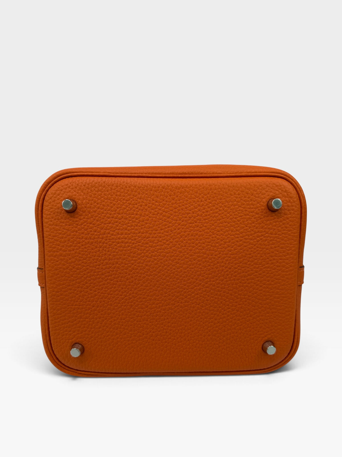 Hermès Picotin 22 In Orange Clemence Leather With Palladium Hardware