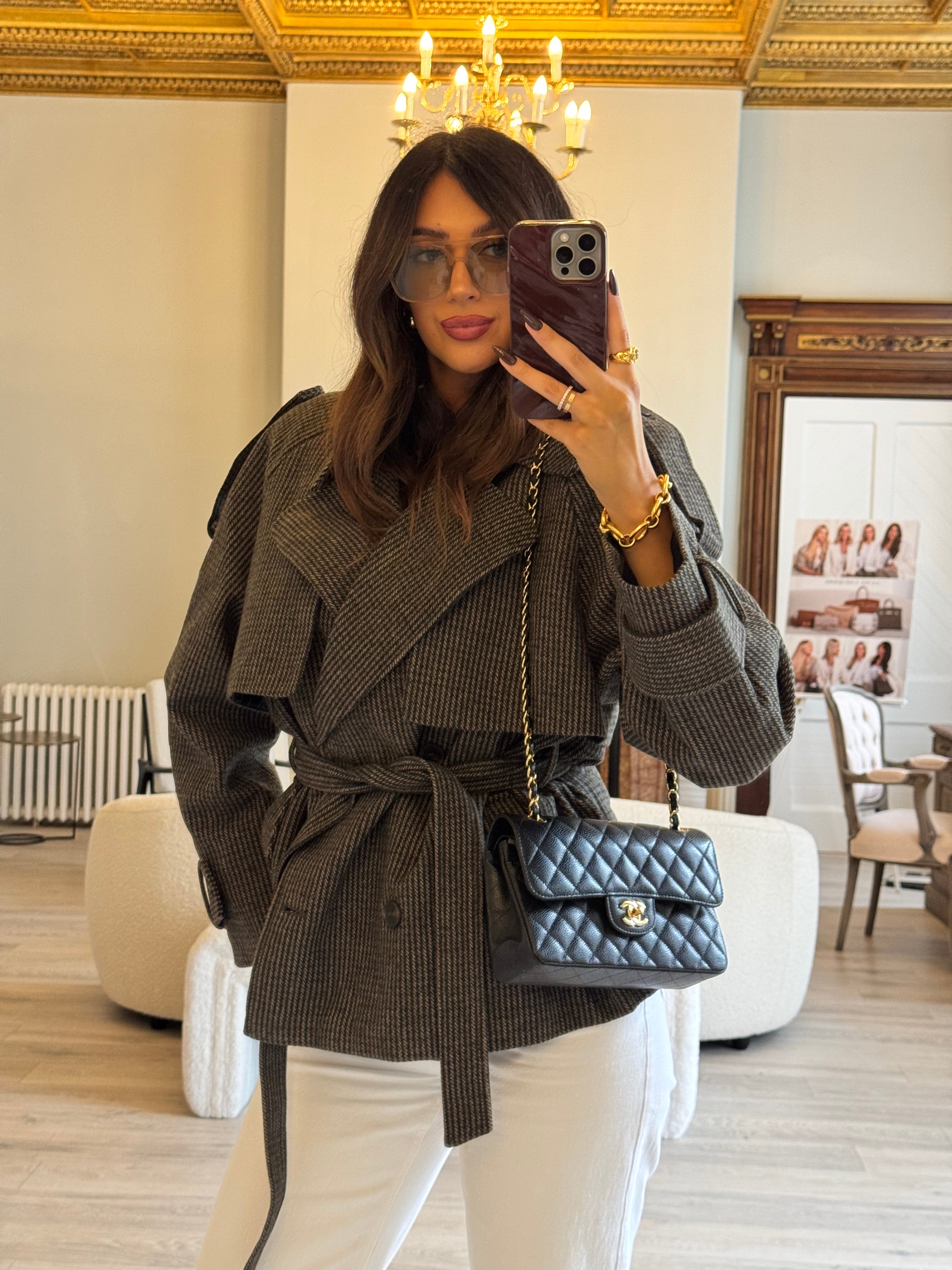 Chanel Small Classic Double Flap In Black Caviar Leather With GHW