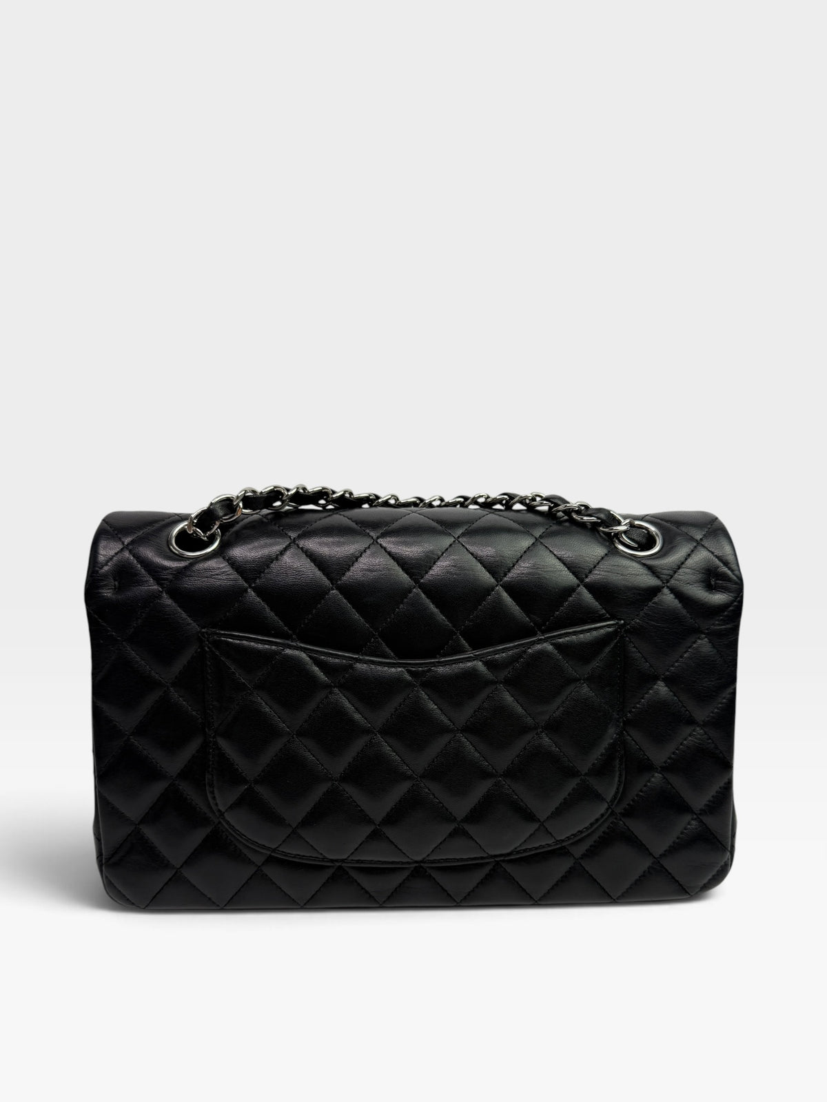Chanel Medium Classic Double Flap Black Lambskin With SHW