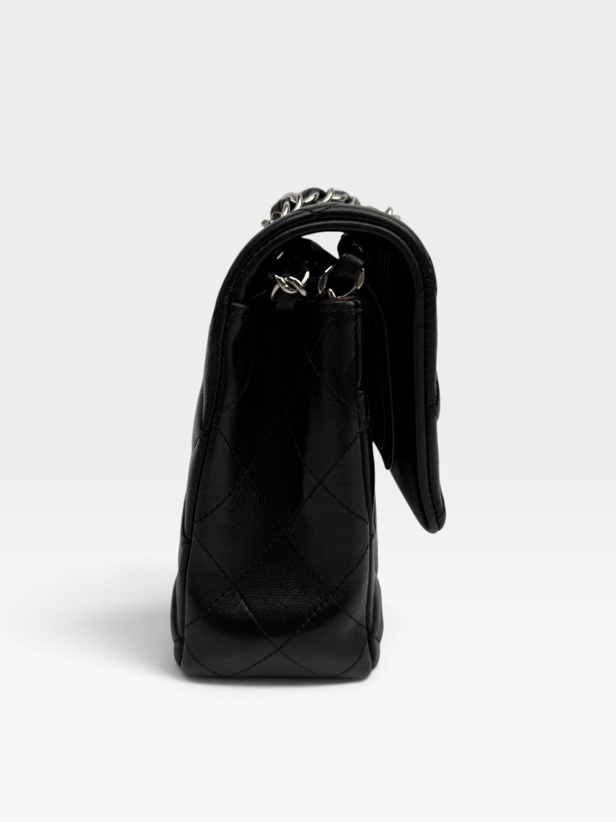 Chanel Medium Classic Double Flap Black Lambskin With SHW