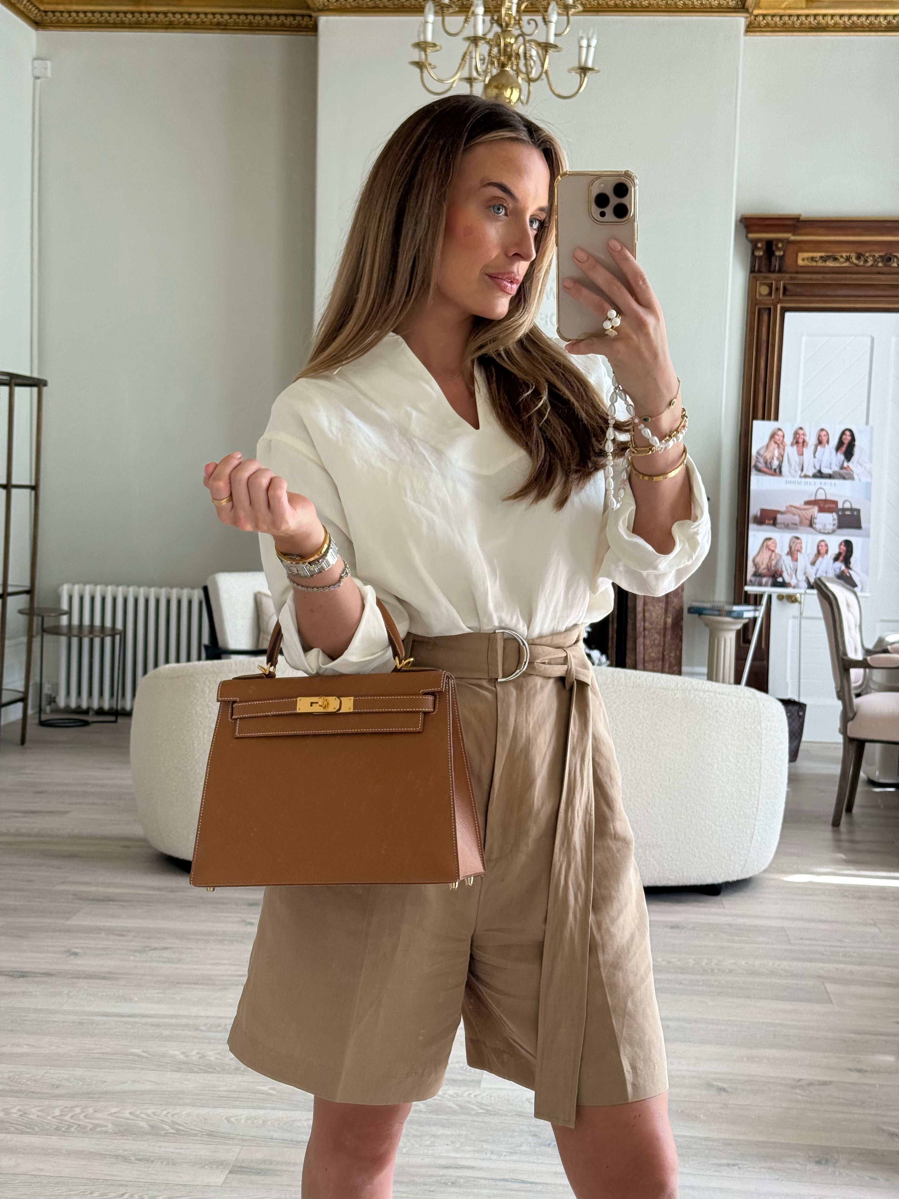 Authentic Pre Loved Hermès Kelly 28 Gold Sellier Epsom Leather With Gold Hardware Excellent Condition