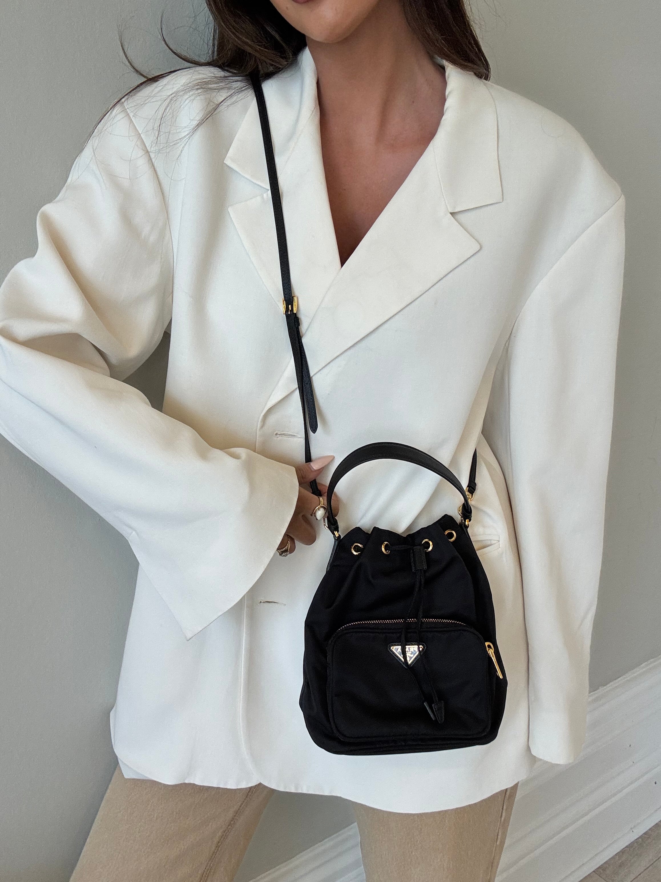 Prada Duet Re-Nylon Bucket Bag