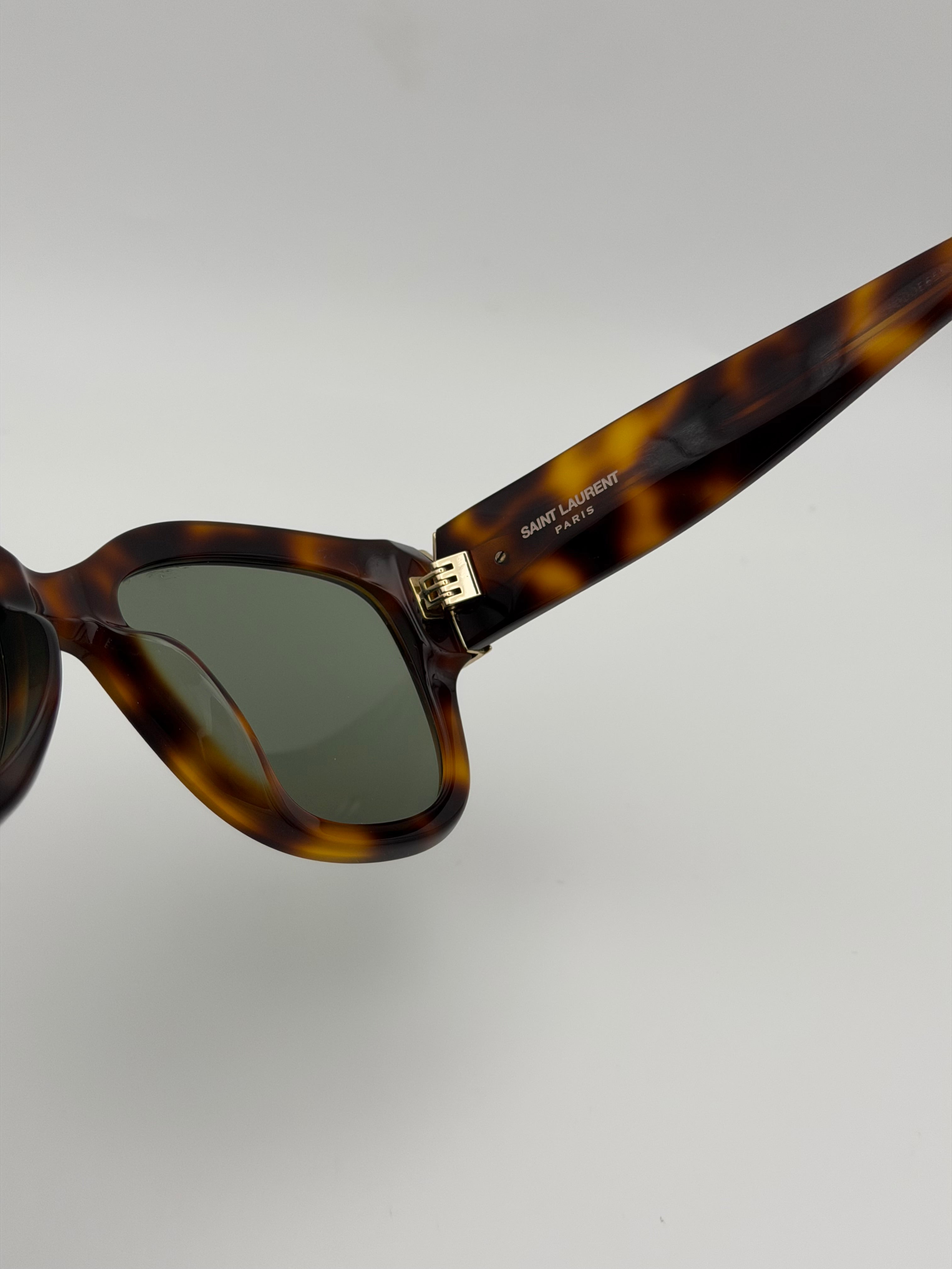 Saint Laurent Oversized Sunglasses With Pale Gold Hardware. Authentic and preloved in excellent condition