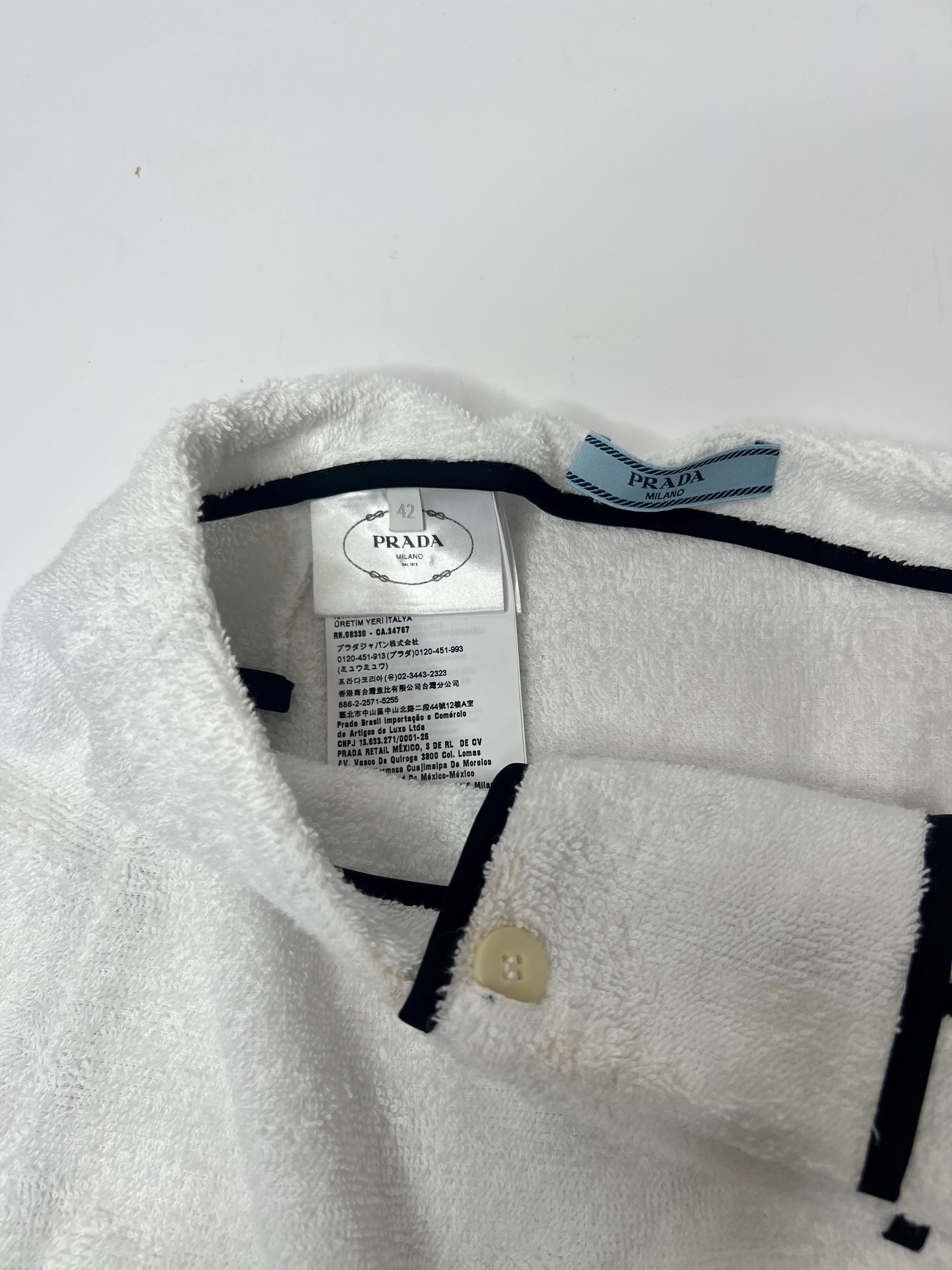 Prada White Toweling Skirt (Size 42/UK 10)