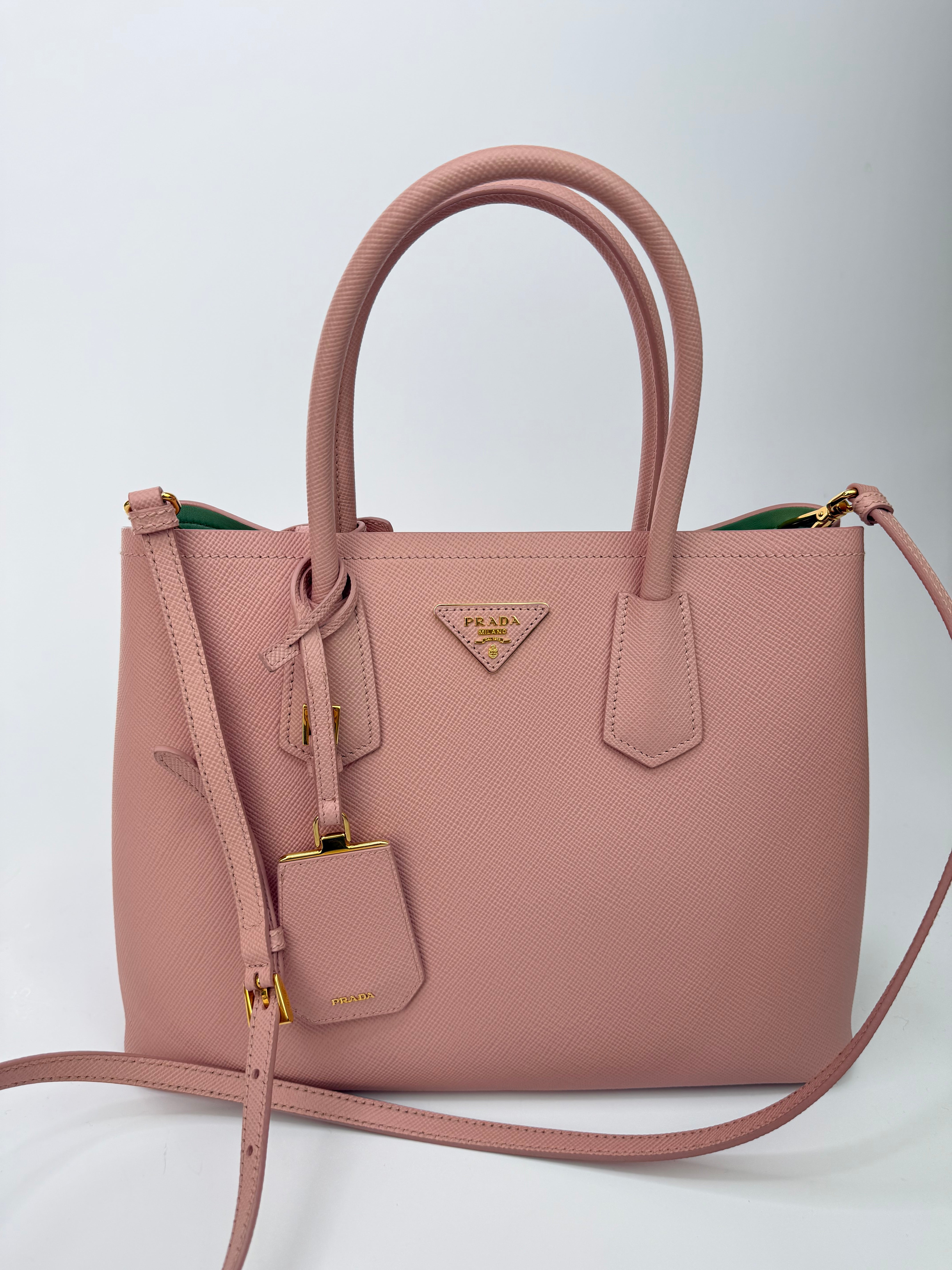 Prada Saffiano Cuir Double Tote Bag