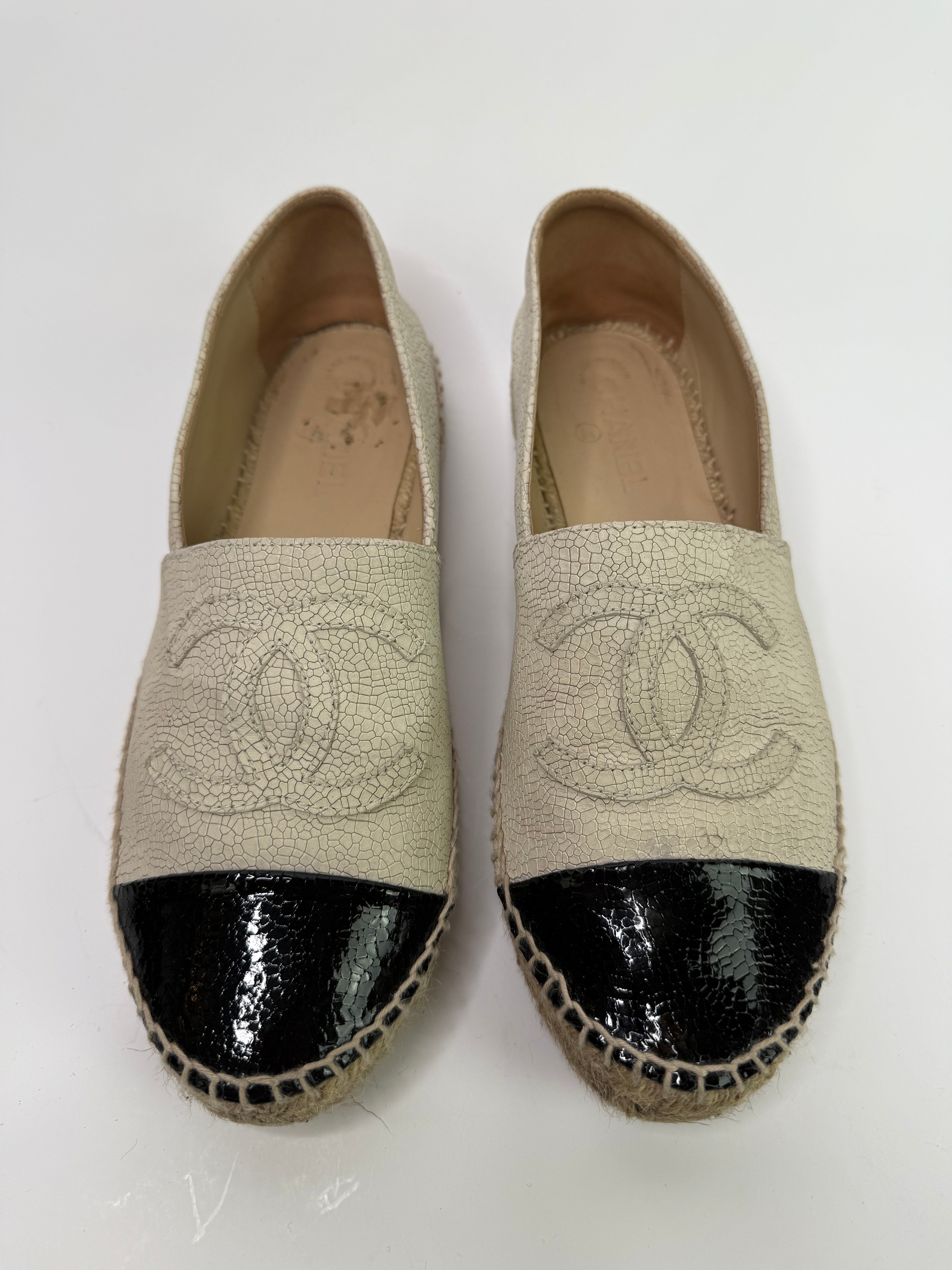 Chanel Greige Espadrilles (Size 41/UK 8)