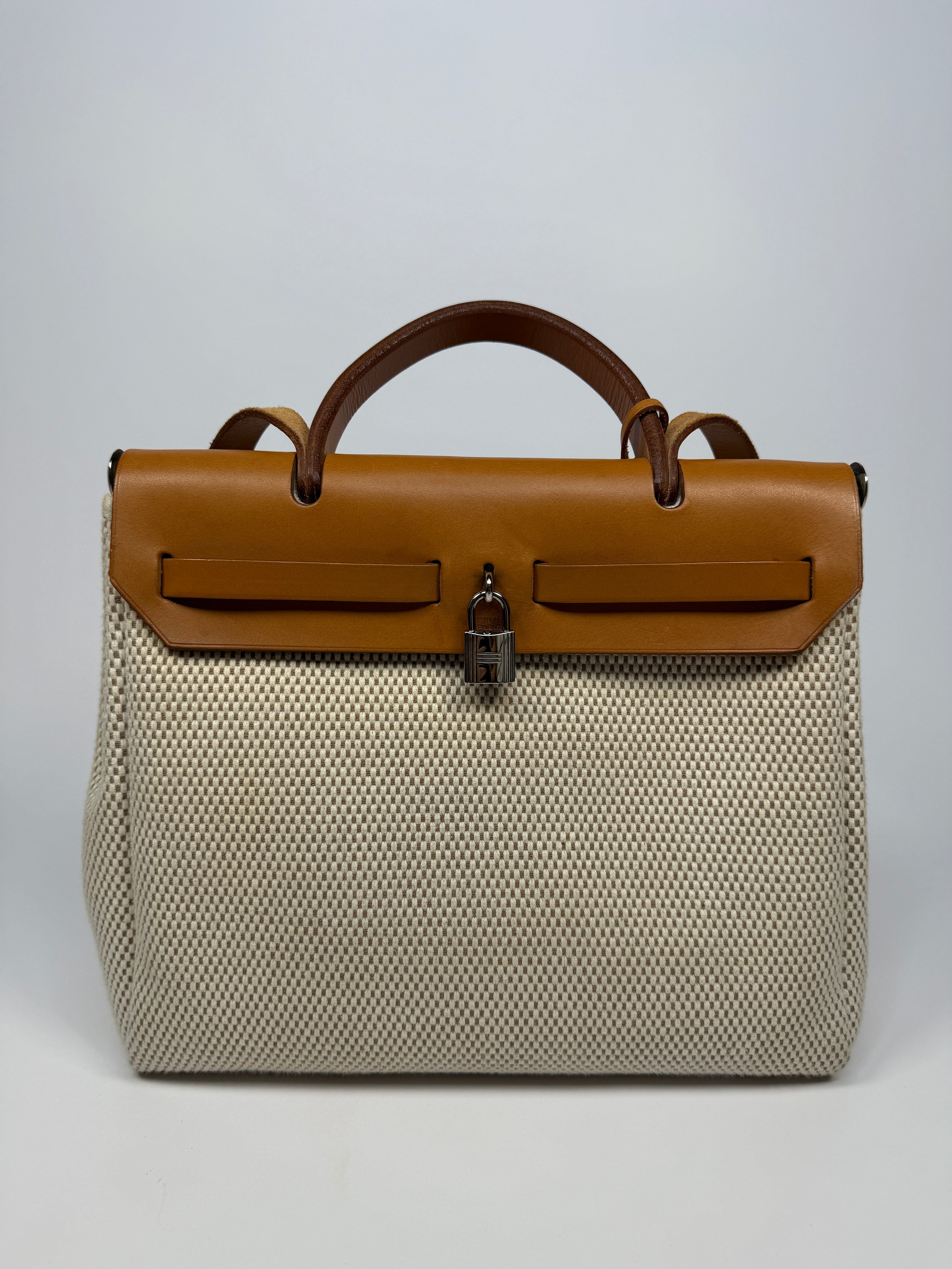 Authentic Pre Loved Hermès Herbag 31 Zip Bag Excellent Condition