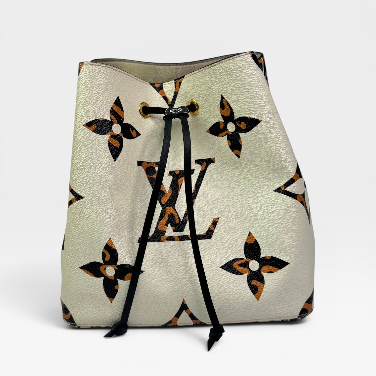 Louis Vuitton NéoNóe Jungle Bucket Bag with Gold Hardware