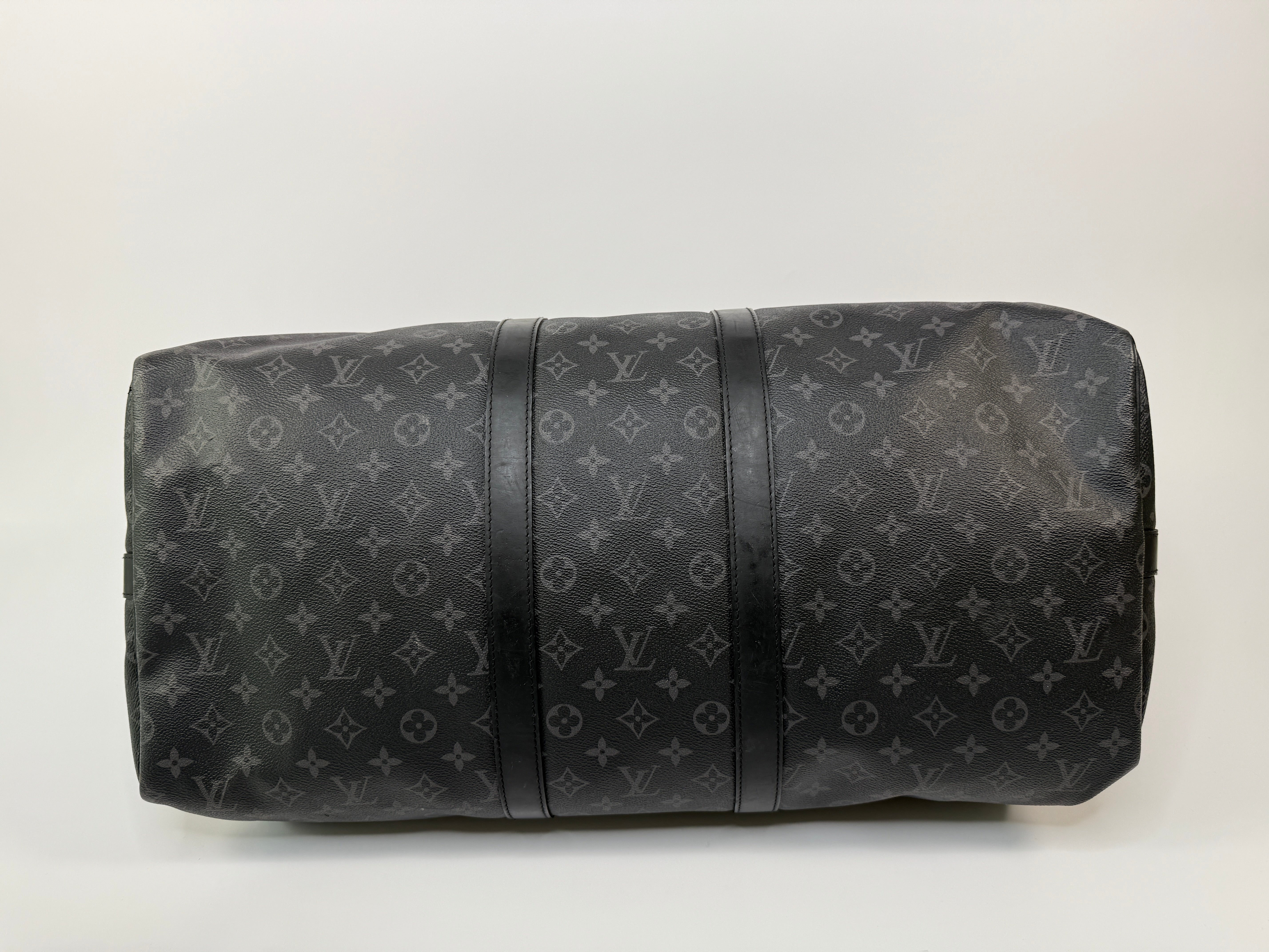 Louis Vuitton Keepall Bandouliere 55 Monogram Eclipse Black, Authentic and preloved.