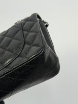 Chanel Small Classic Double Flap In Black Caviar Leather With SHW