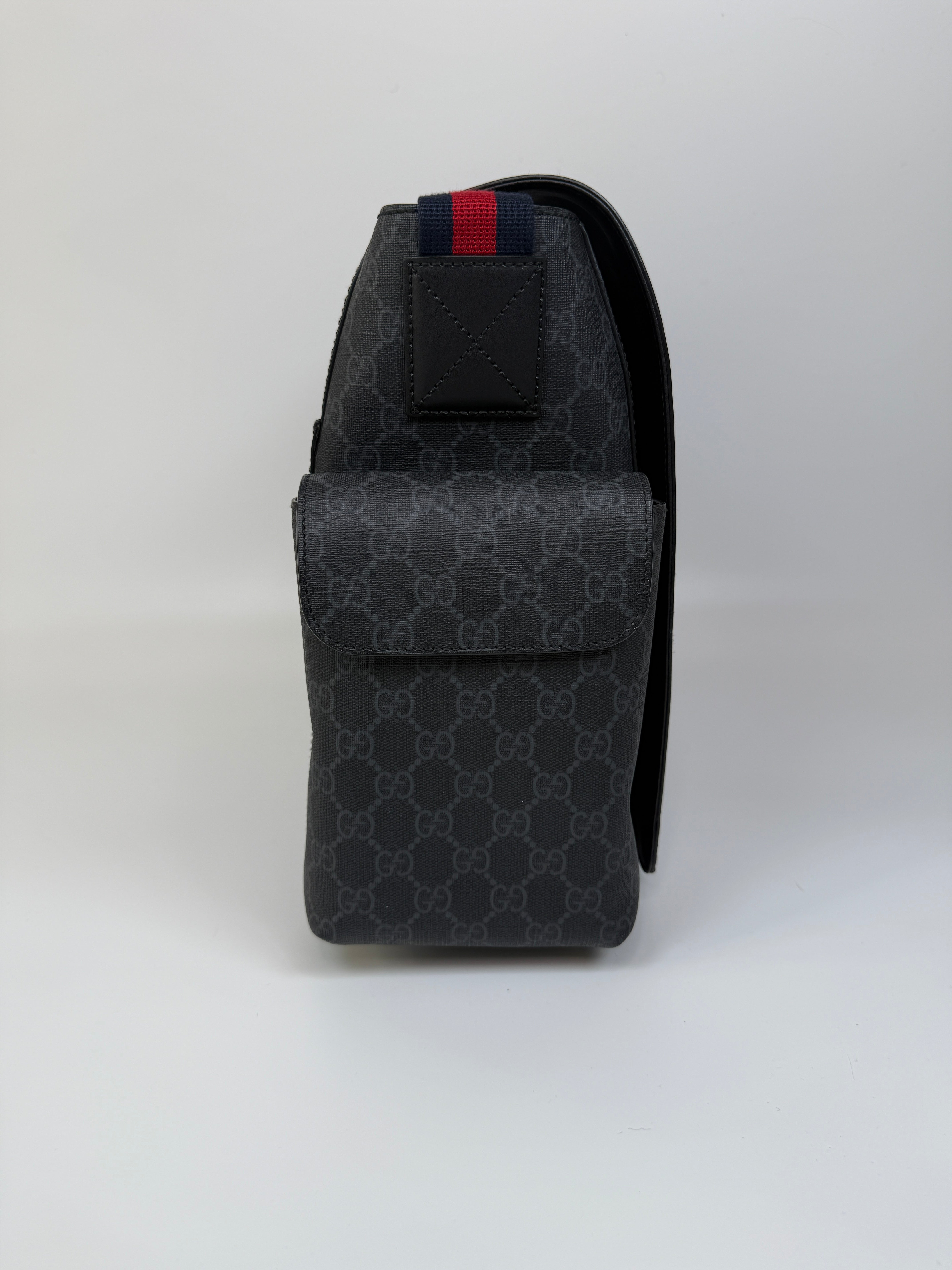 Authentic and preloved Gucci GG Supreme Medium Baby Changing Bag In Black Canvas. Excellent condition. 100% Authenticity guarantee