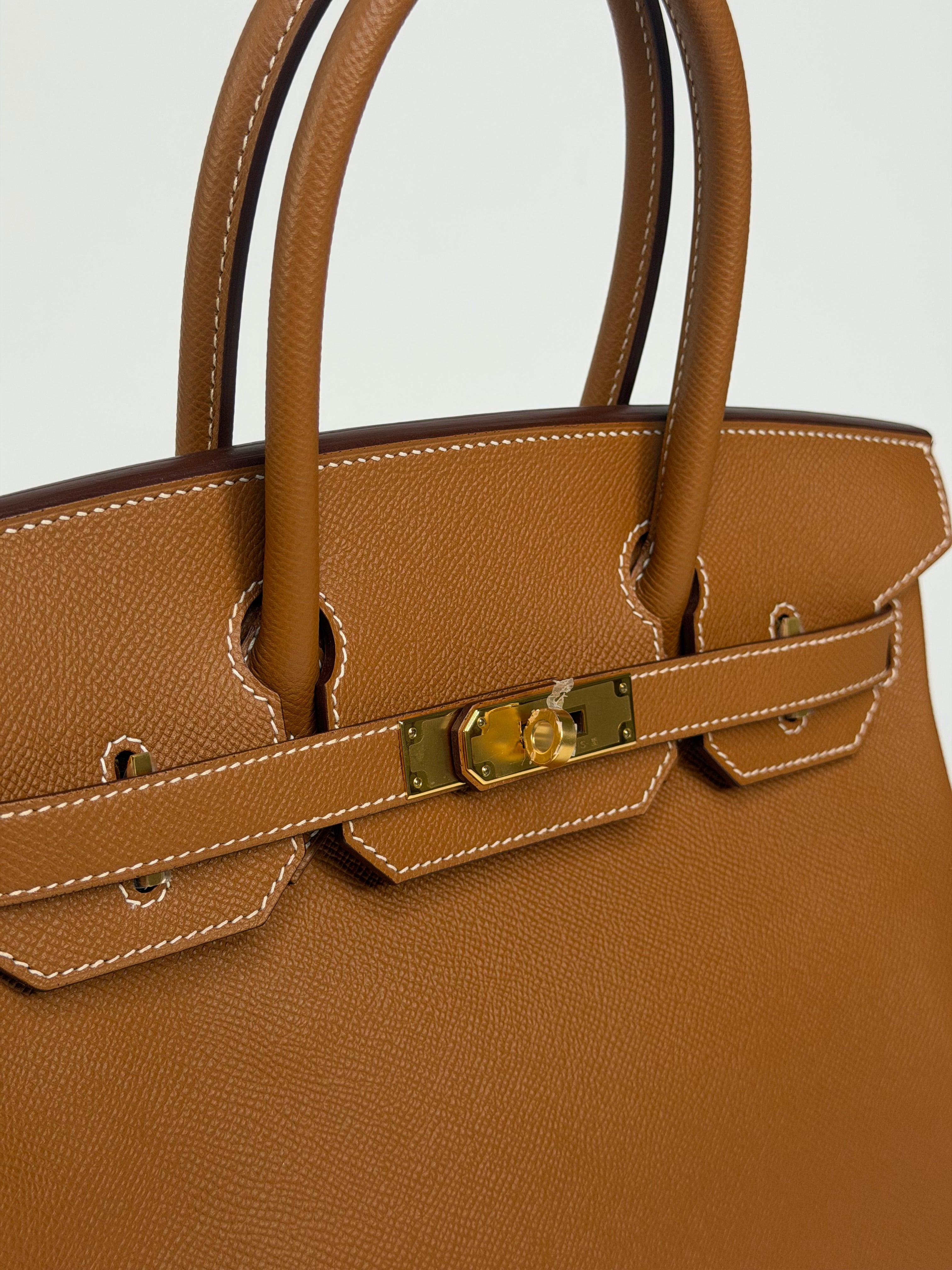 Hermès Birkin 30 In Gold Epsom Leather With Gold Hardware. Authentic and preloved in excellent condition.
