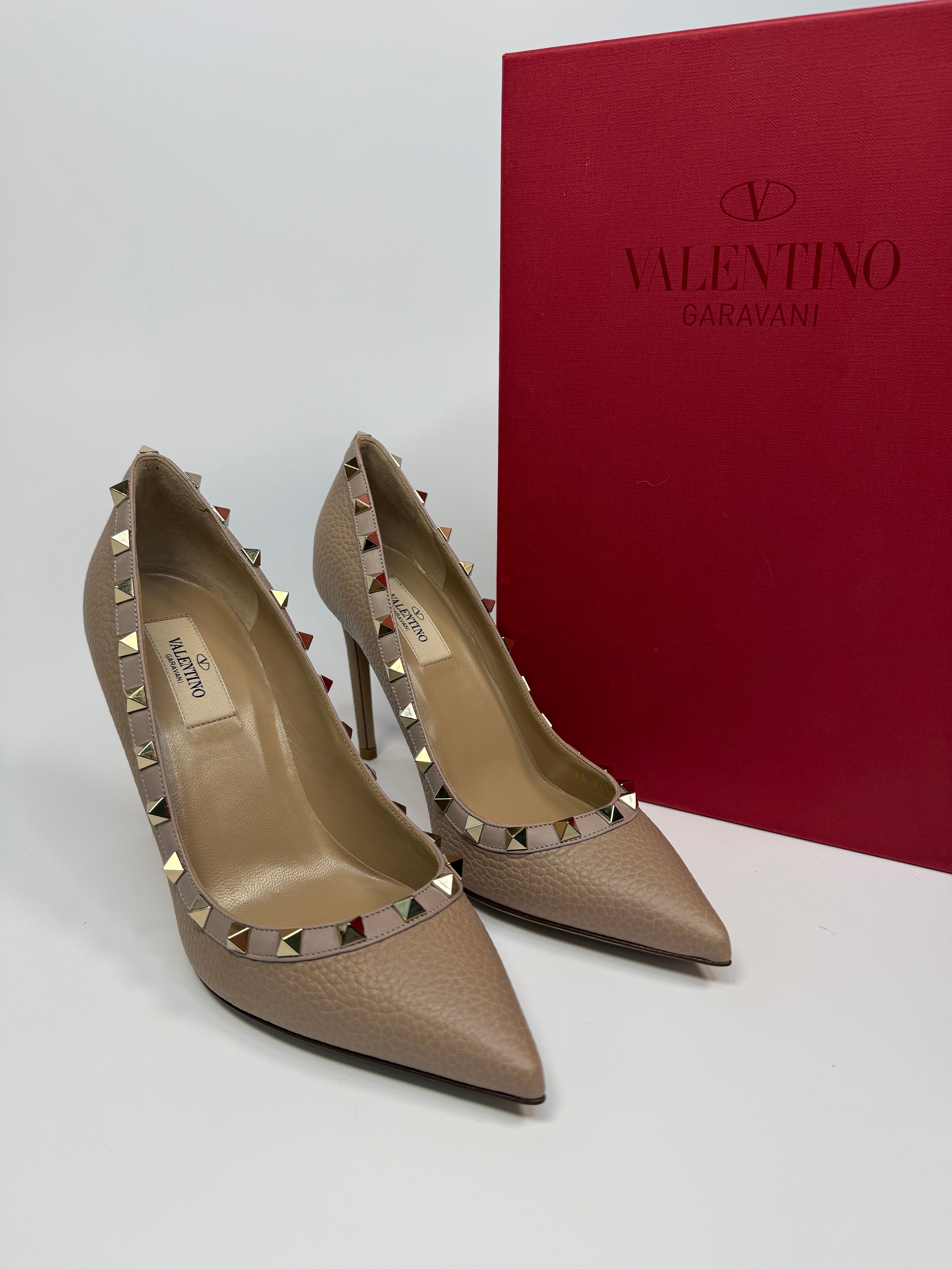 Valentino Garavani Rockstud Heels (Size 37.5/UK4.5)