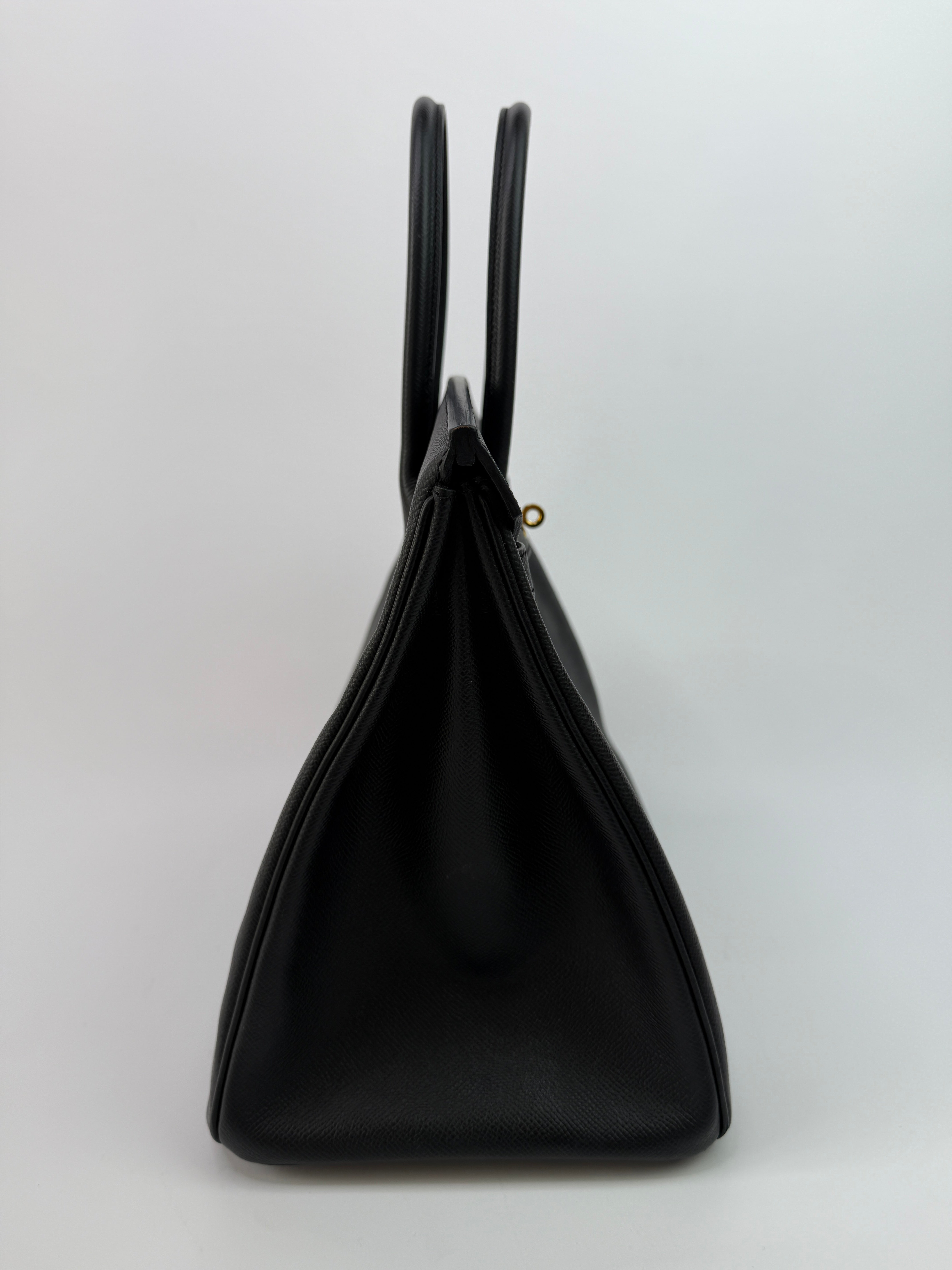 Authentic Pre Loved Hermès Birkin 35 Black Epsom Leather Gold Hardware Excellent Condition