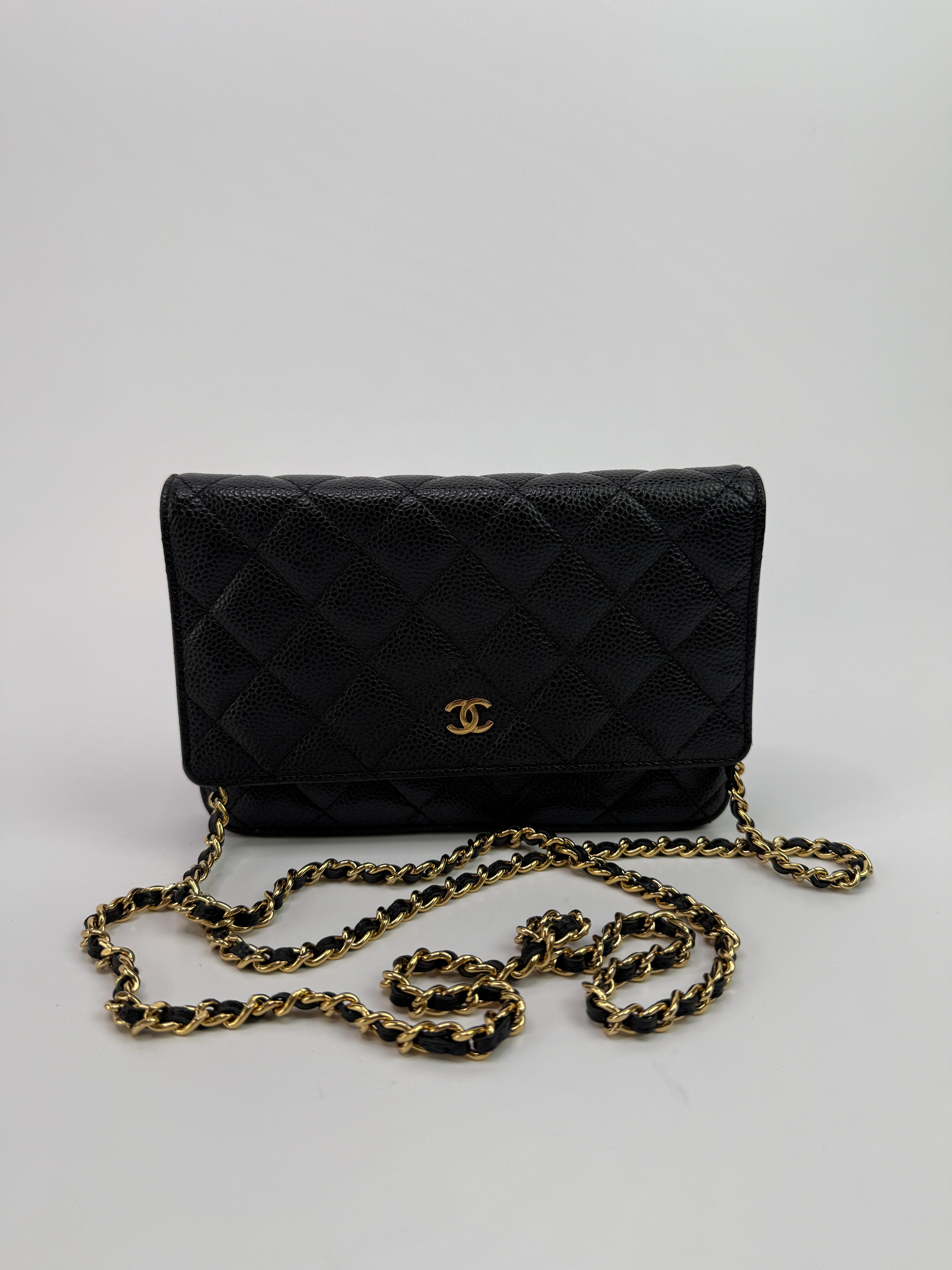 Chanel Wallet On Chain Black Caviar Leather With GHW