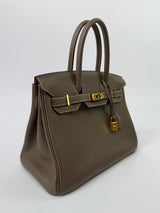 Hermès Birkin 30 In Etoupe Togo Leather With GHW