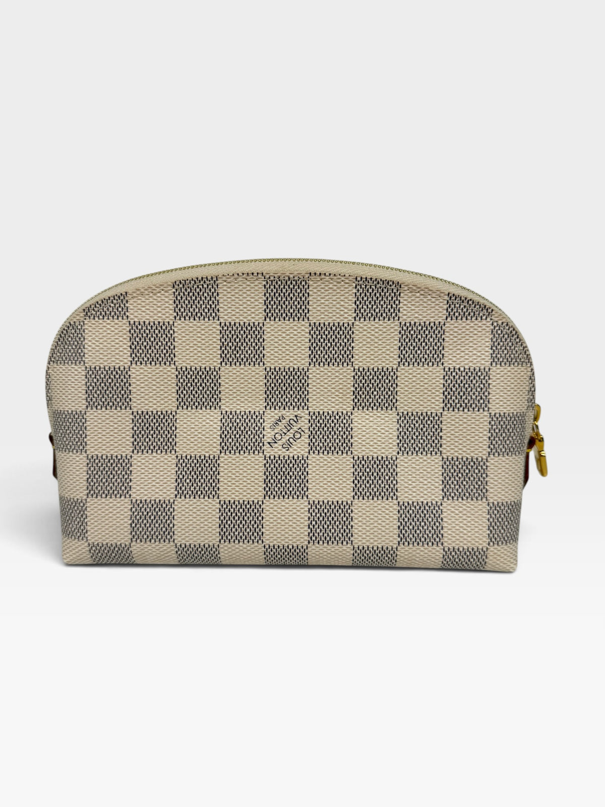 Louis Vuitton Pochette Cosmetique In Damier Azur Canvas With Gold Hardware. 100% authentic and preloved in excellent condition
