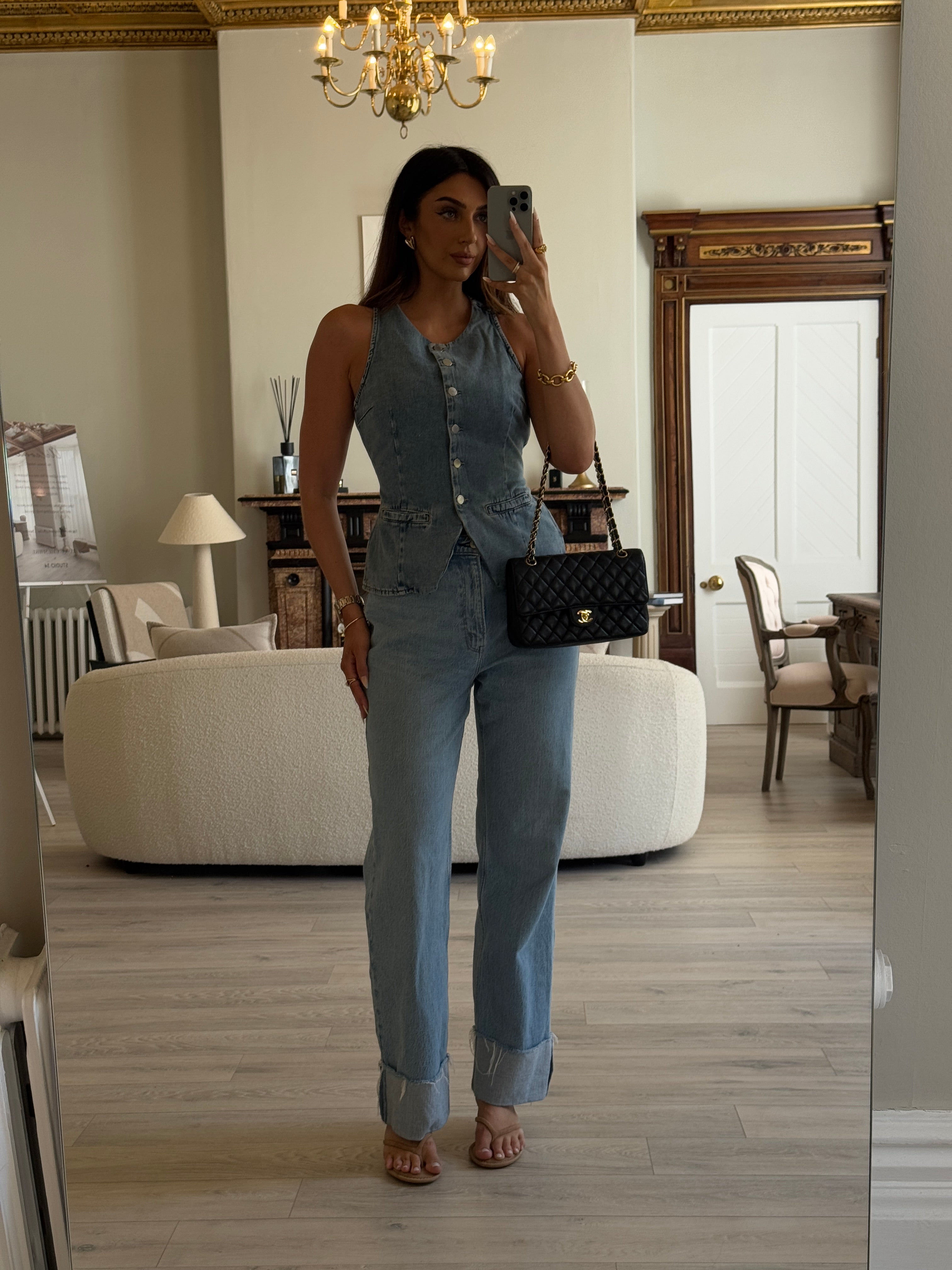 Chanel Medium Classic Double Flap Black Caviar Leather With GHW