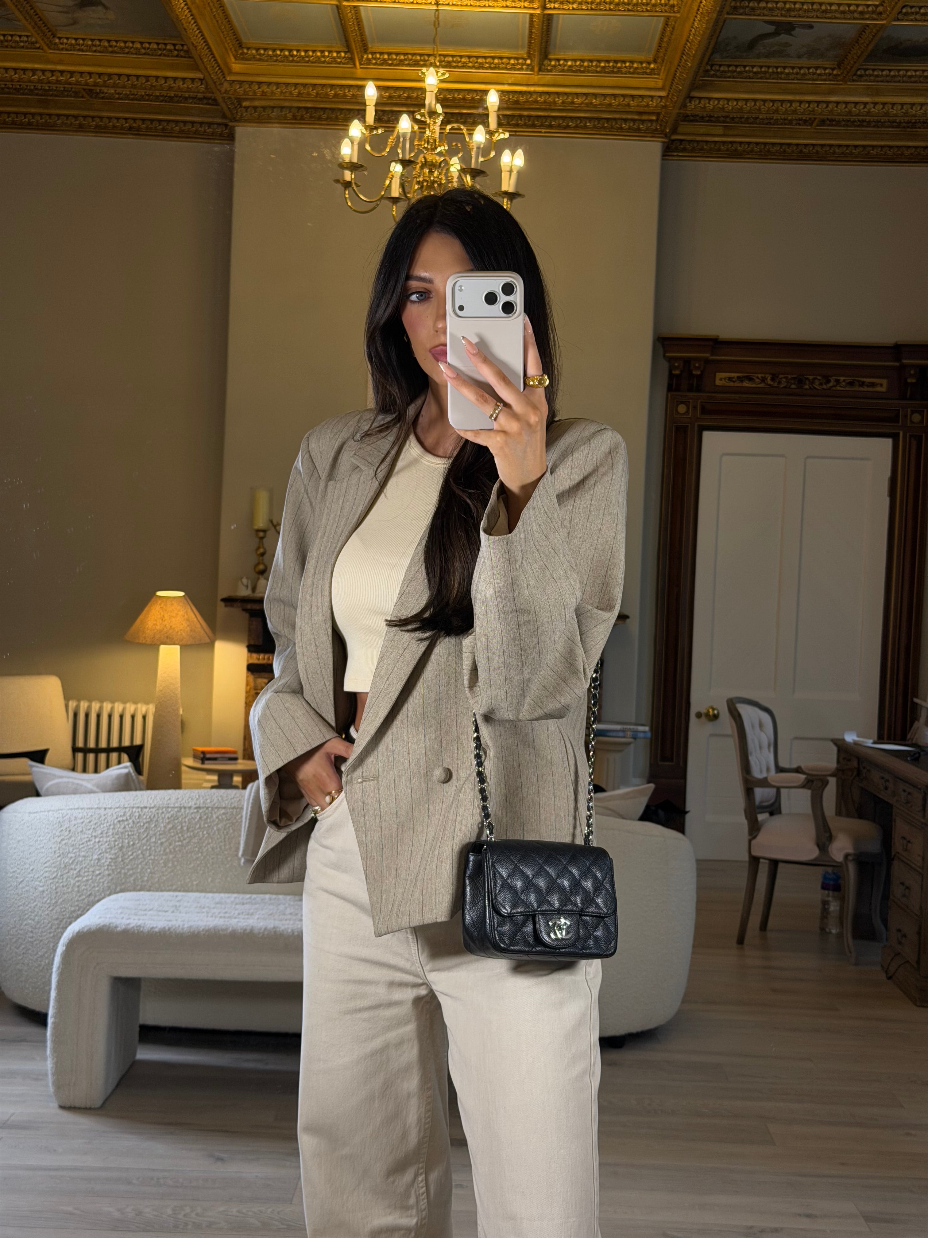 Chanel Black Square Flap Bag In Black Caviar Leather With Silver Hardware. Excellent condition. Authentic and preloved.