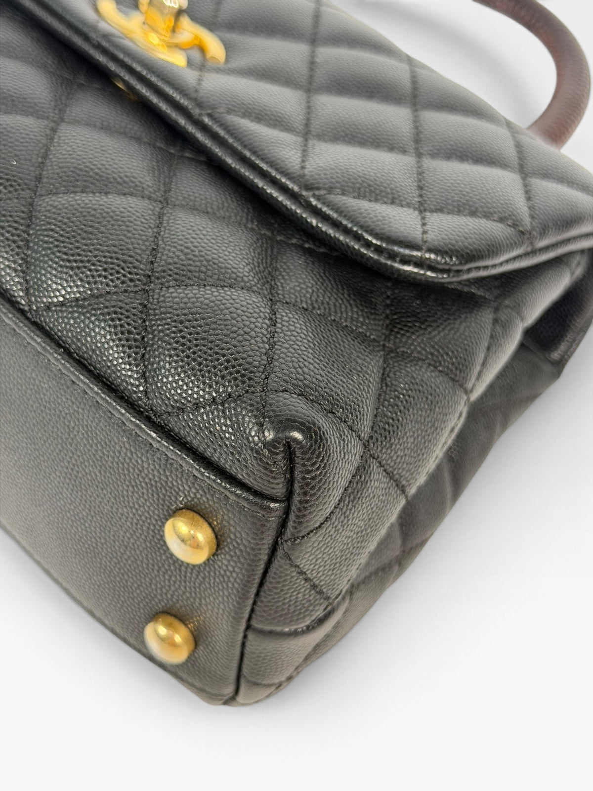 Chanel Small Coco In Black Caviar Lizard Leather With Gold Hardware. 100% authentic and preloved in excellent condition
