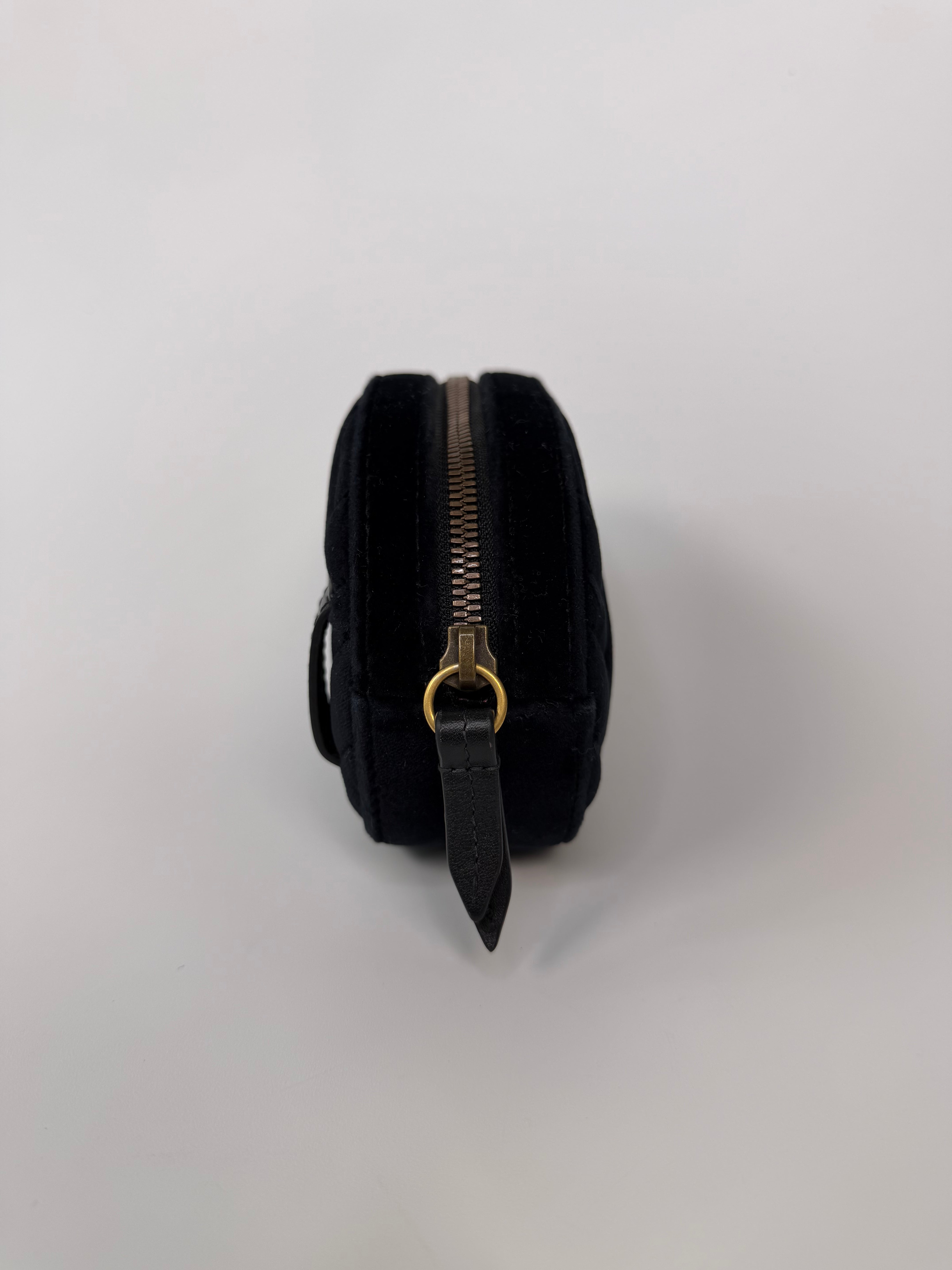 Gucci GG Black Velvet Marmont Belt Bag