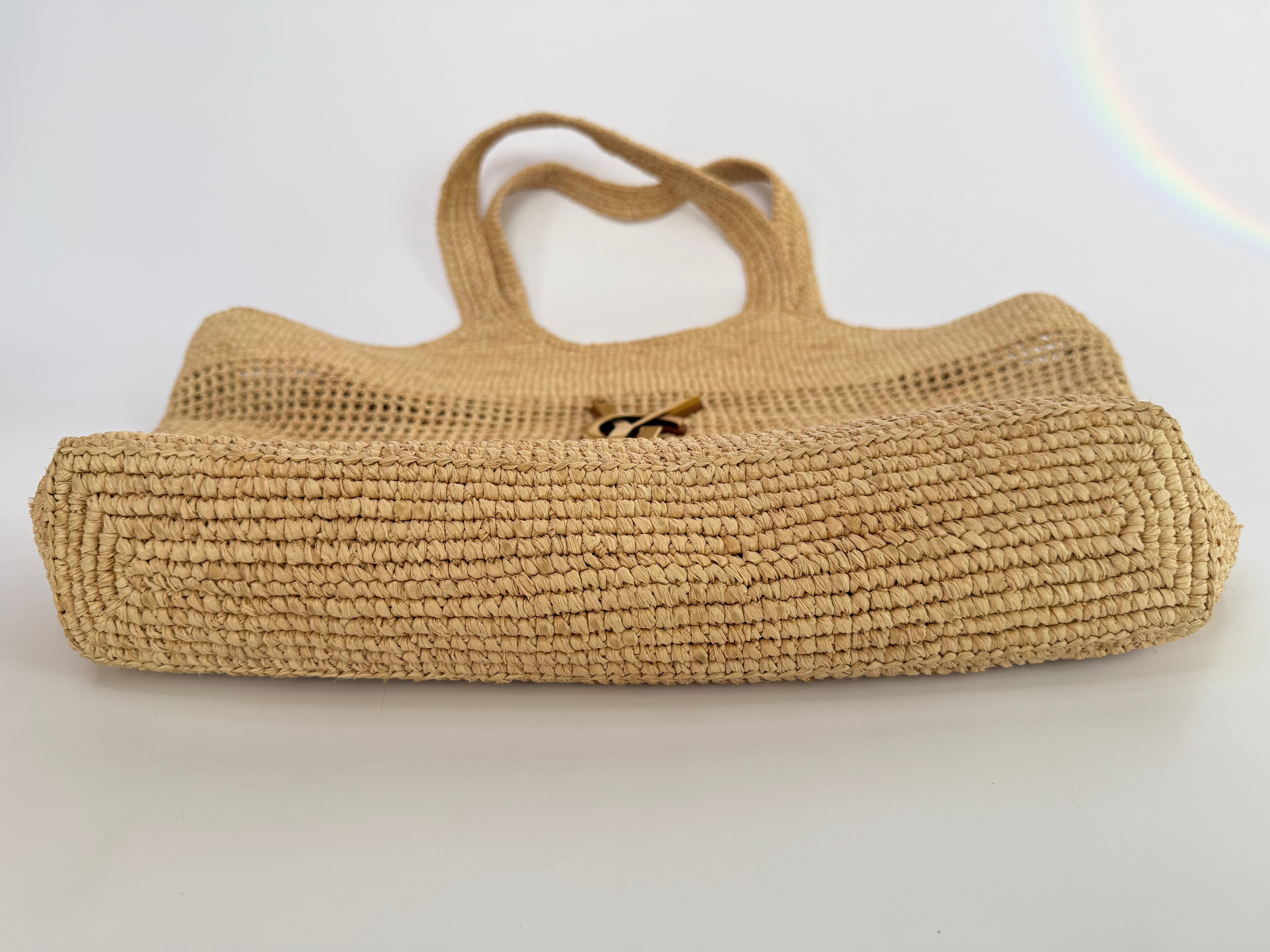 Saint Laurent ICare Raffia Maxi Bag