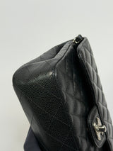 Chanel Small Classic Double Flap In Black Caviar Leather With SHW