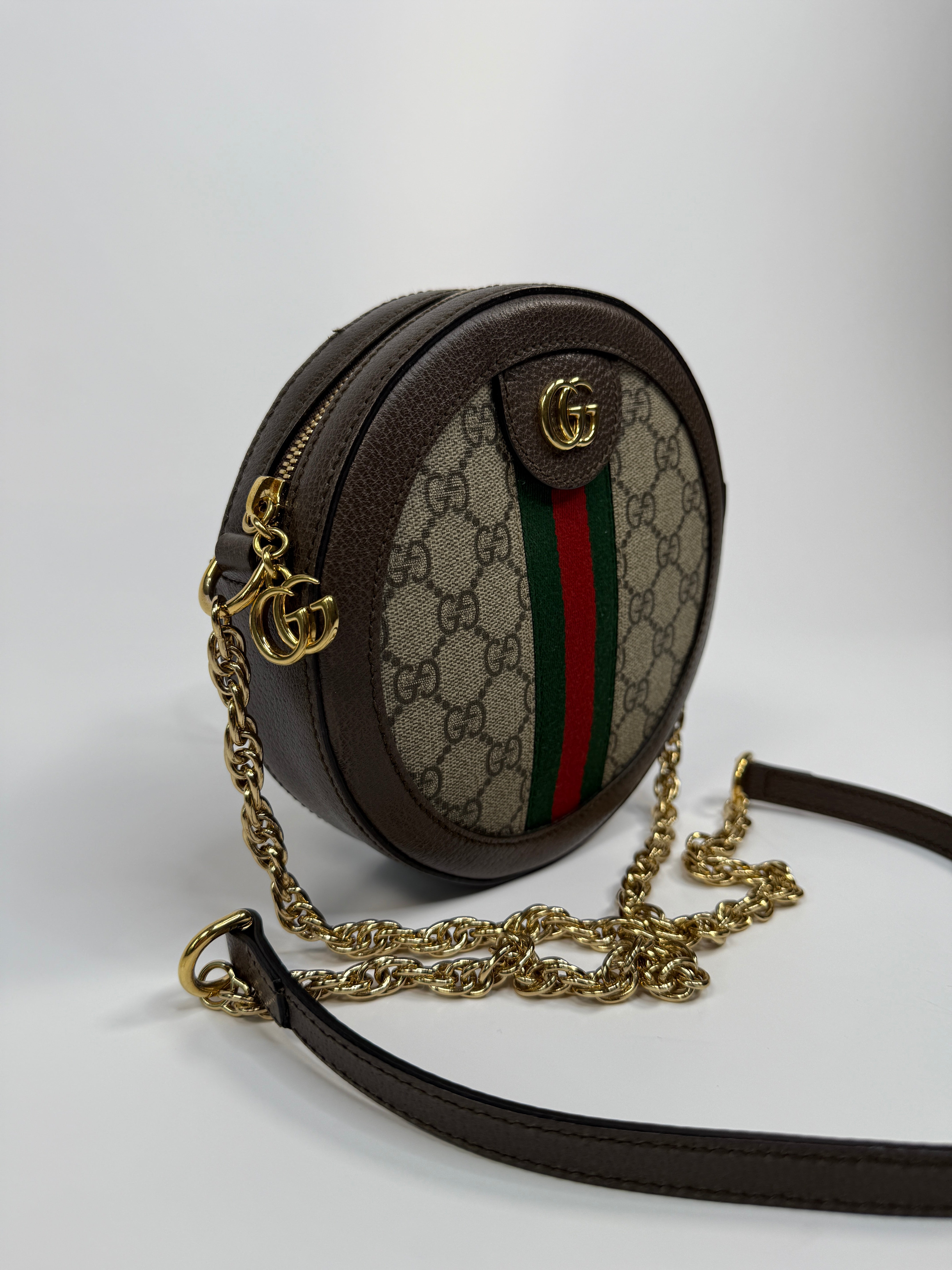Gucci Mini GG Supreme Round Ophidia Bag