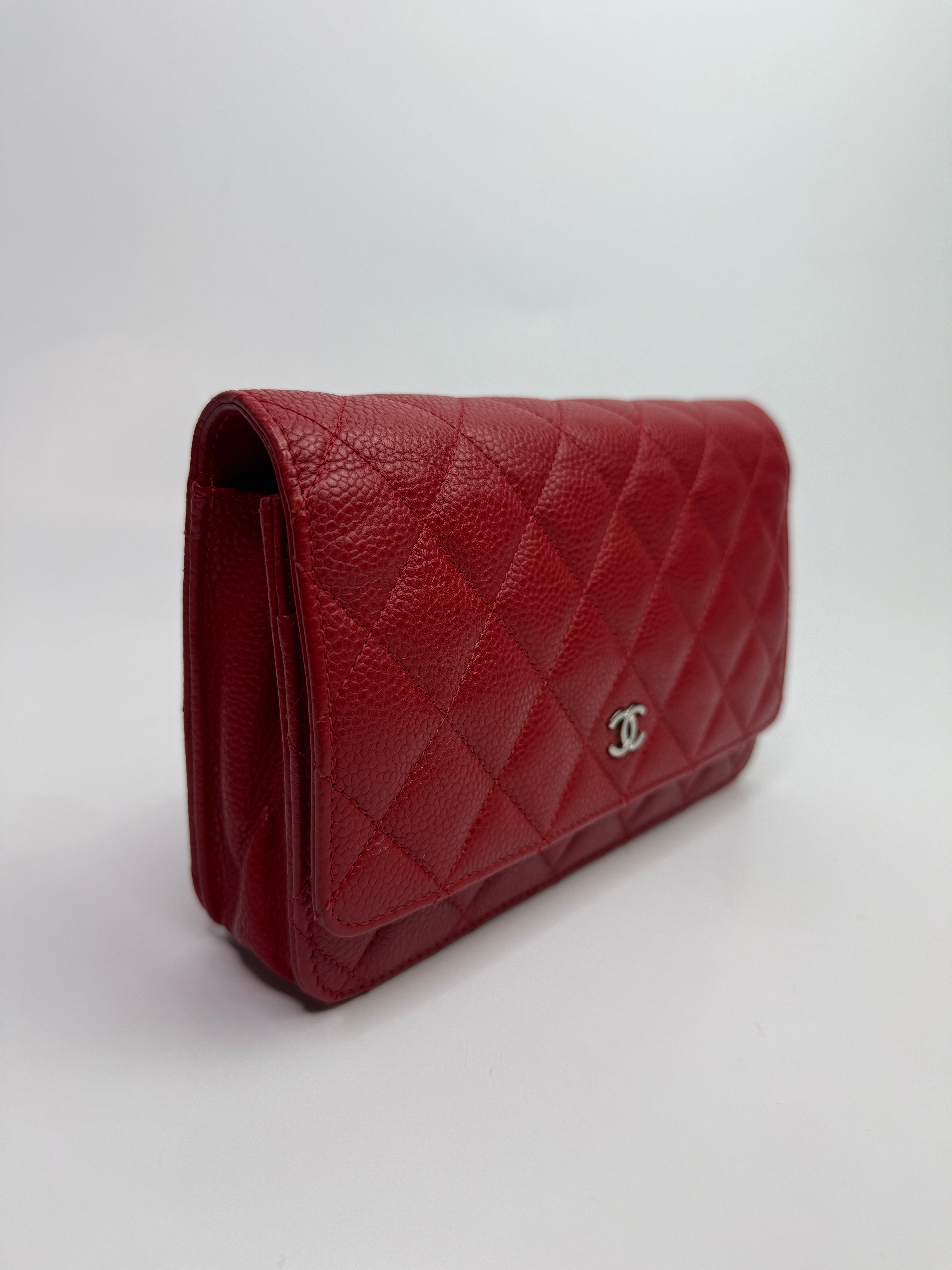 Chanel Wallet On Chain Red Caviar Leather With SHW