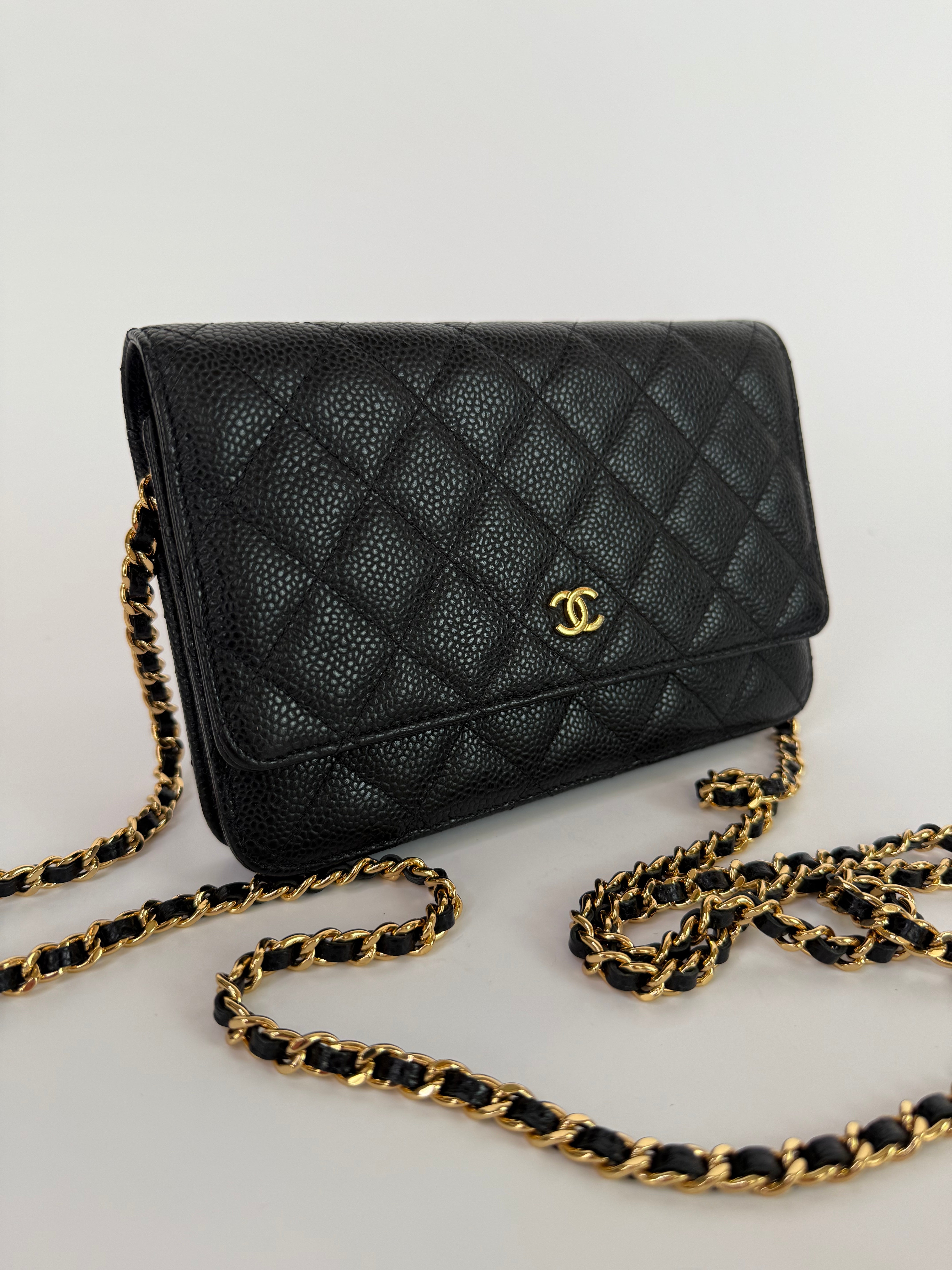 Chanel Wallet On Chain Black Caviar Leather With GHW