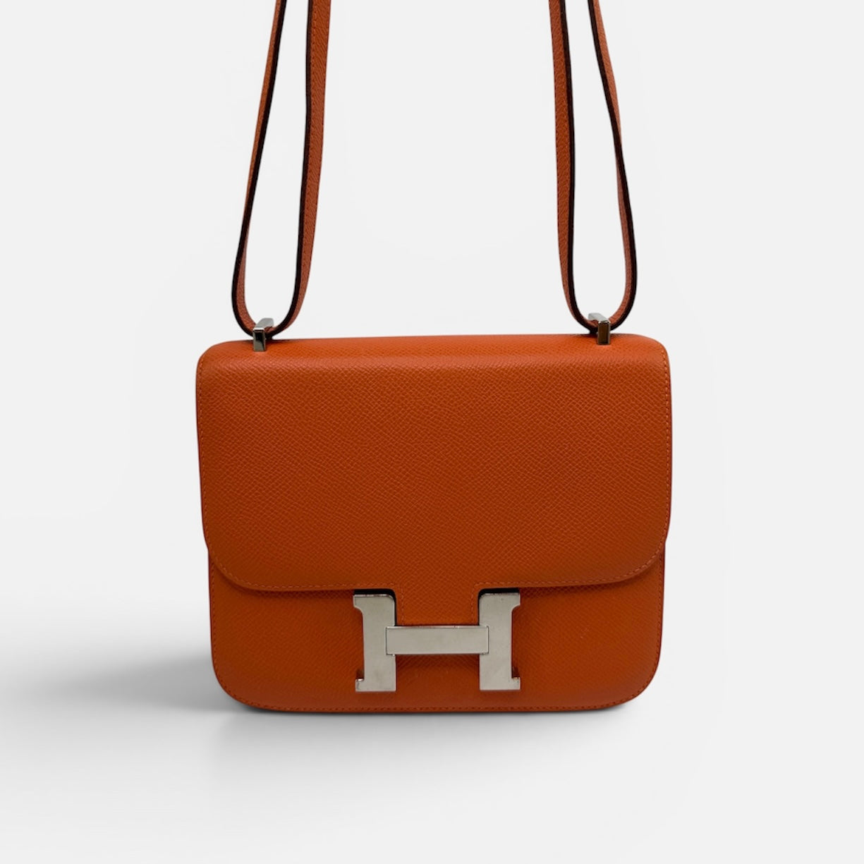 Hermès Constance 18 In Orange Epsom Leather With Palladium Hardware