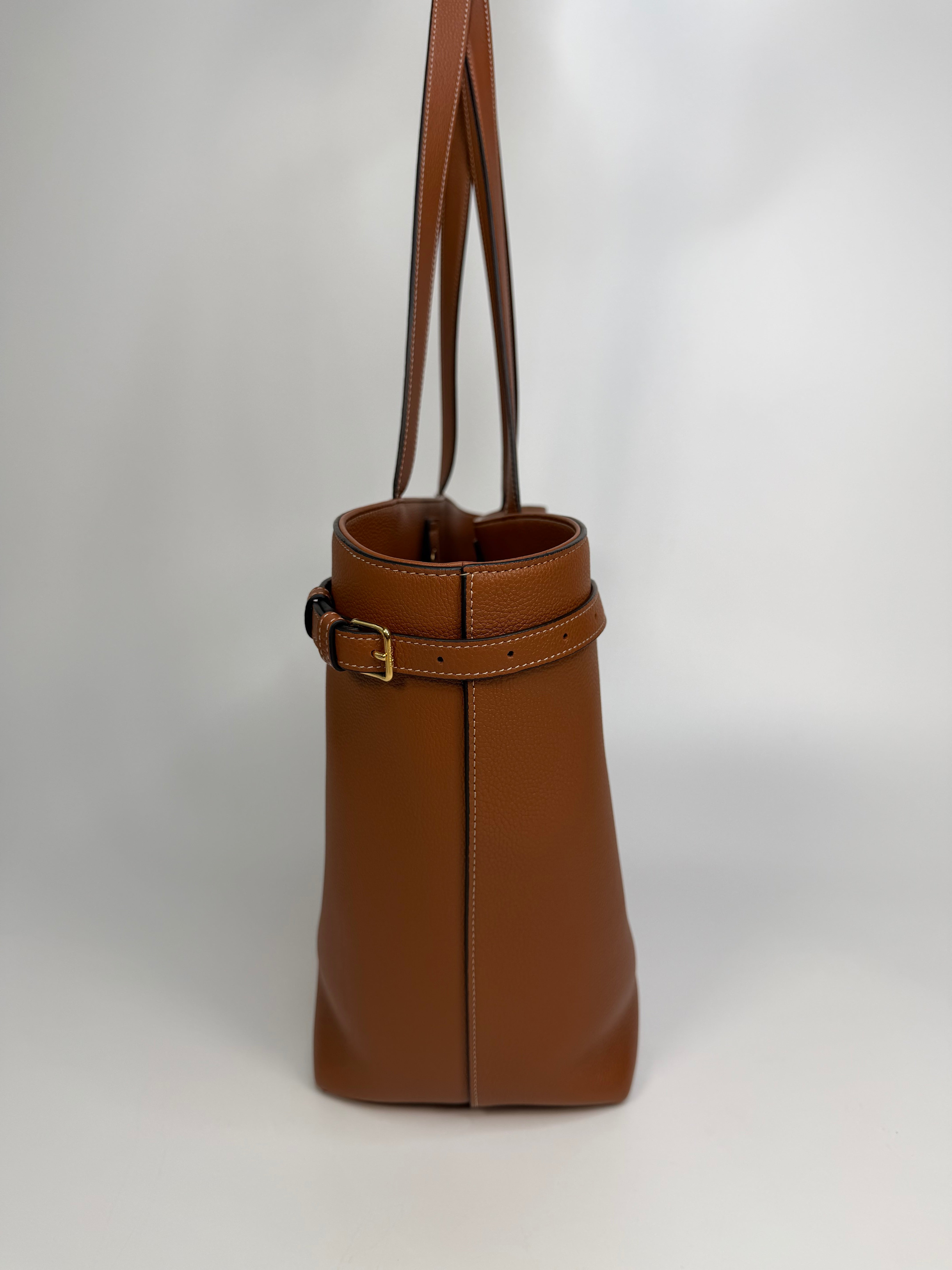Celine Medium Cabas Anaïs Triomphe In Tan Grained Calfskin. Authentic and preloved in excellent condition