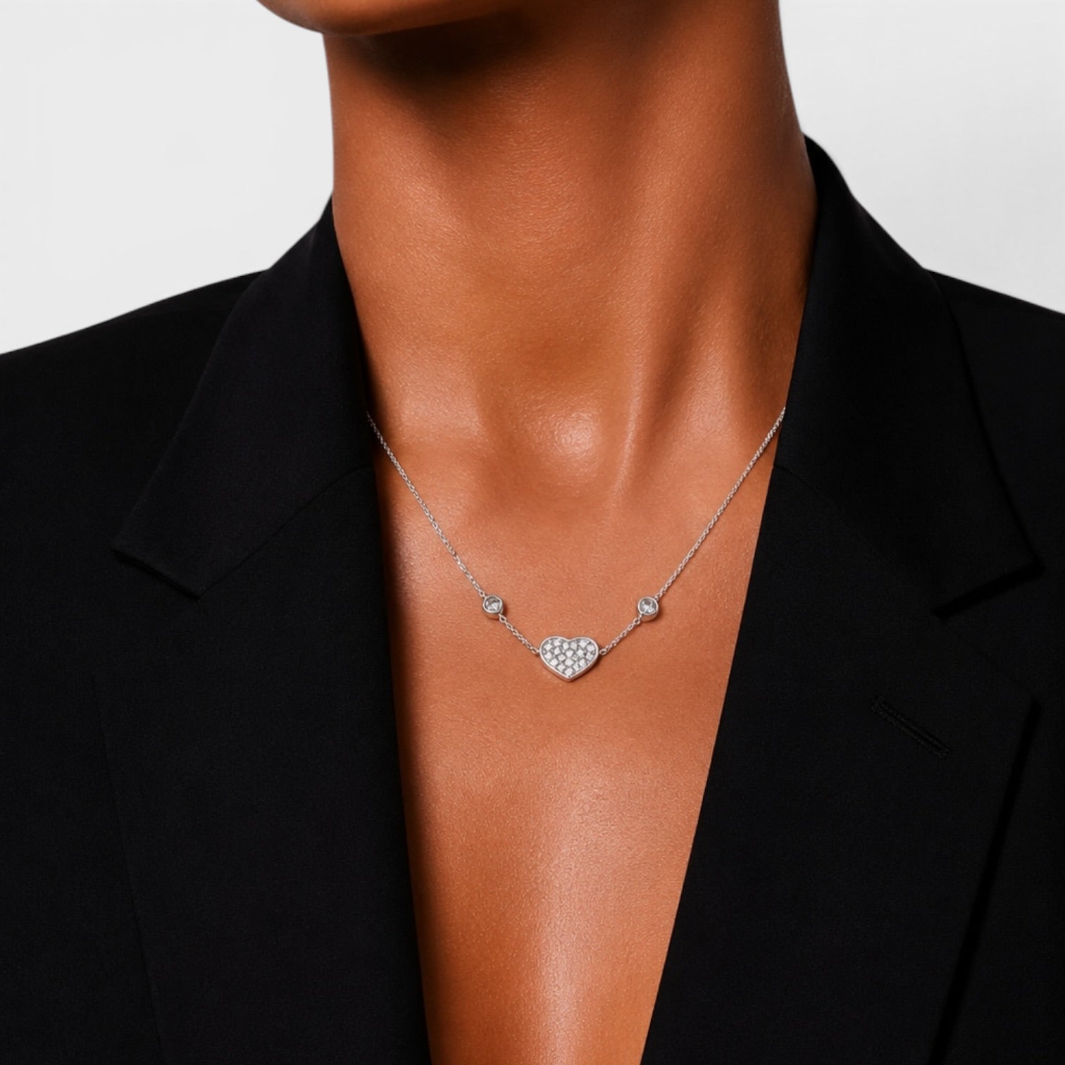 Chopard Happy Hearts 18kt white Gold Diamond Necklace