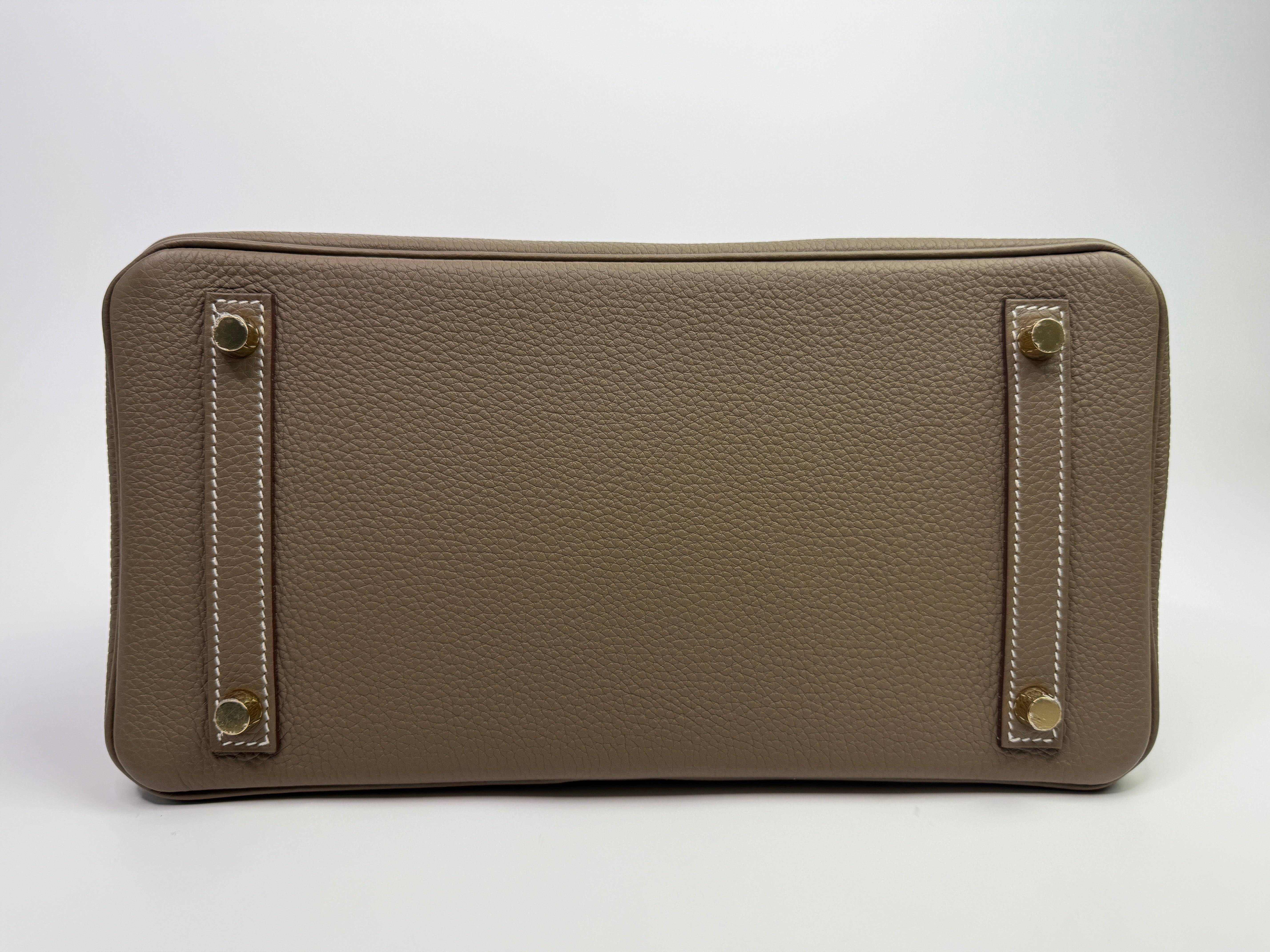 Authentic Pre Loved Hermès Birkin 30 Sellier In Etoupe Togo Leather Gold Hardware Excellent Condition