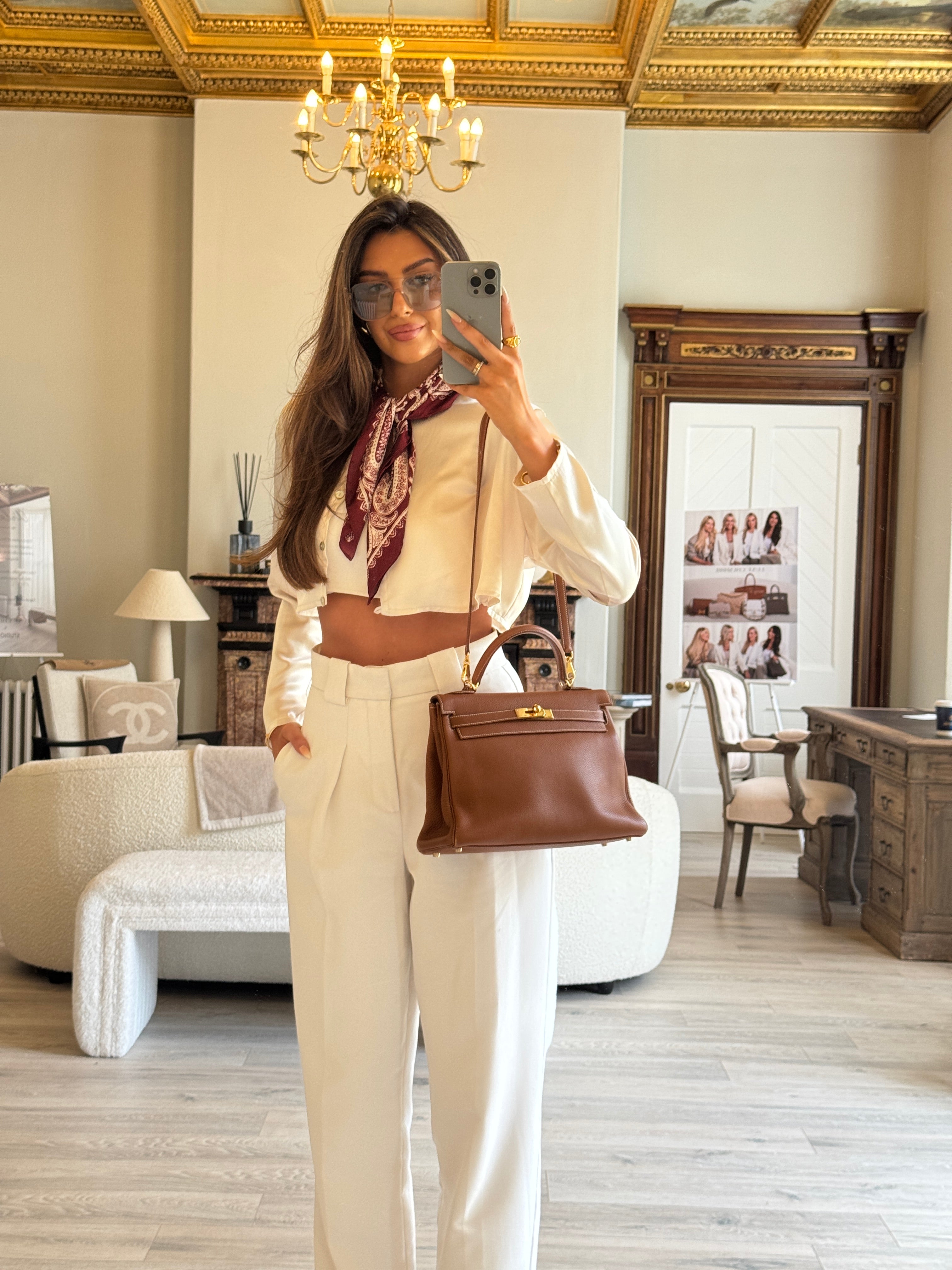 Hermès Kelly 28 In Gold Clemence Leather With GHW