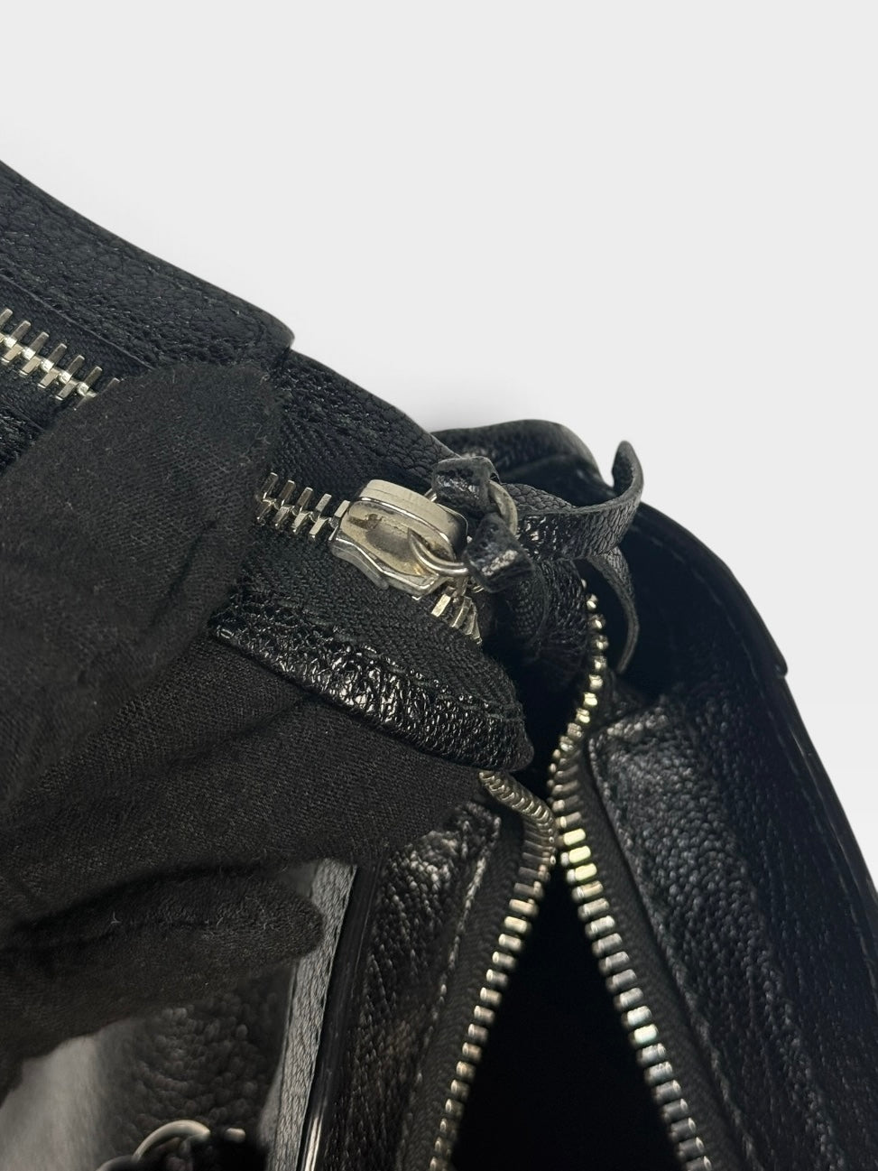 Balenciaga Le City Small Bag In Black Lambskin With Silver Hardware. 100% authentic and pre loved in excellent condition.