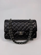 Chanel Medium Classic Double Flap Black Lambskin Leather With SHW